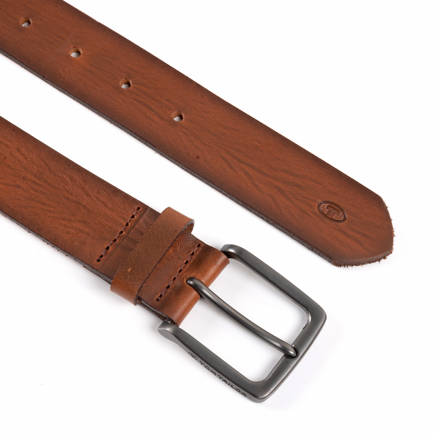 TOM TAILOR Ledergürtel »TTSCOTT«, 3,5 cm breit, Herrengürtel, Jeans und Casual, bis Gr. 120