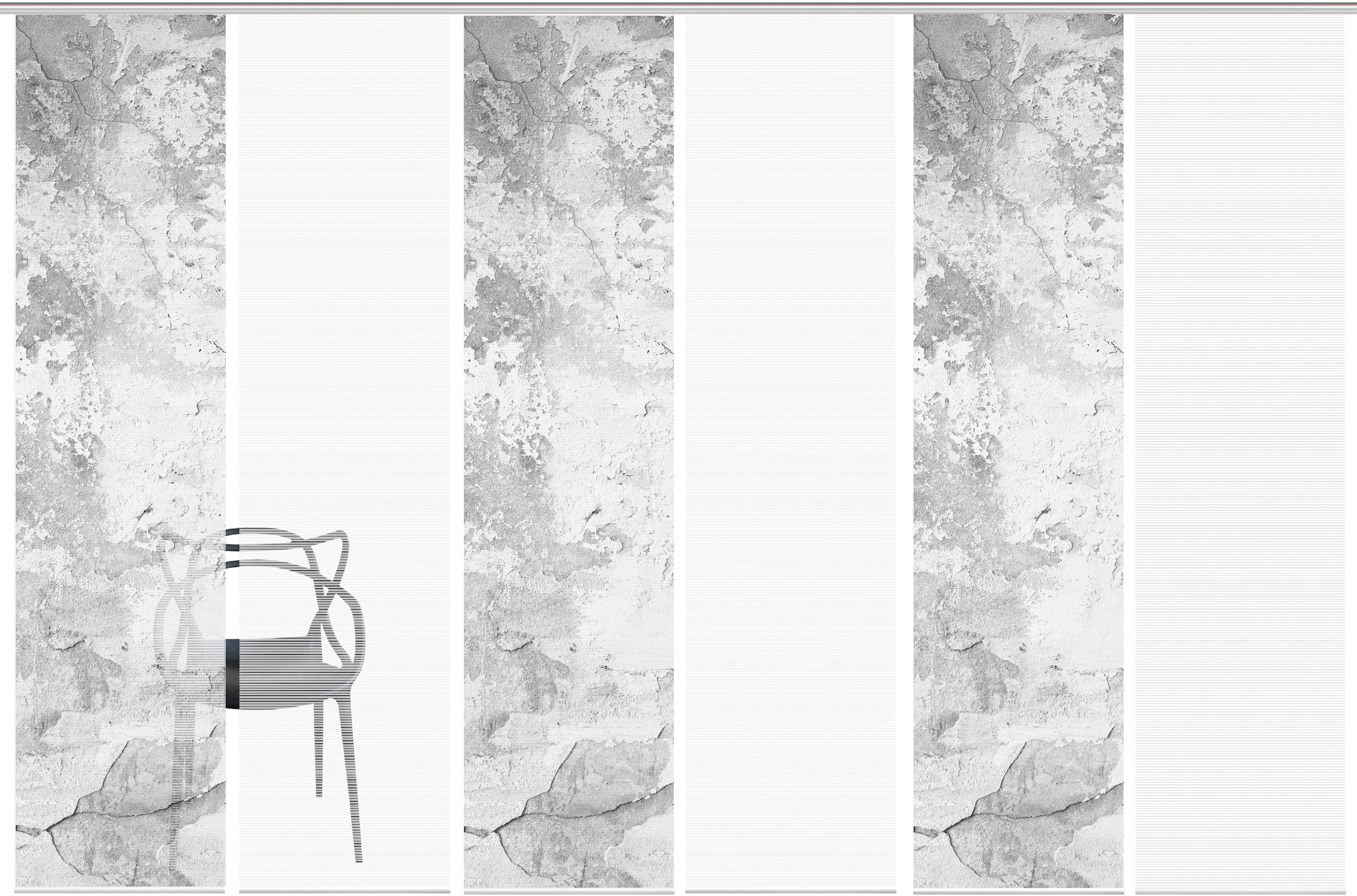 Vision S Schiebegardine »RAGUL 6er SET« Paneelwagen 6 Stk. tlg. Schiebevorhang Digidruck 6er Set RAGUL