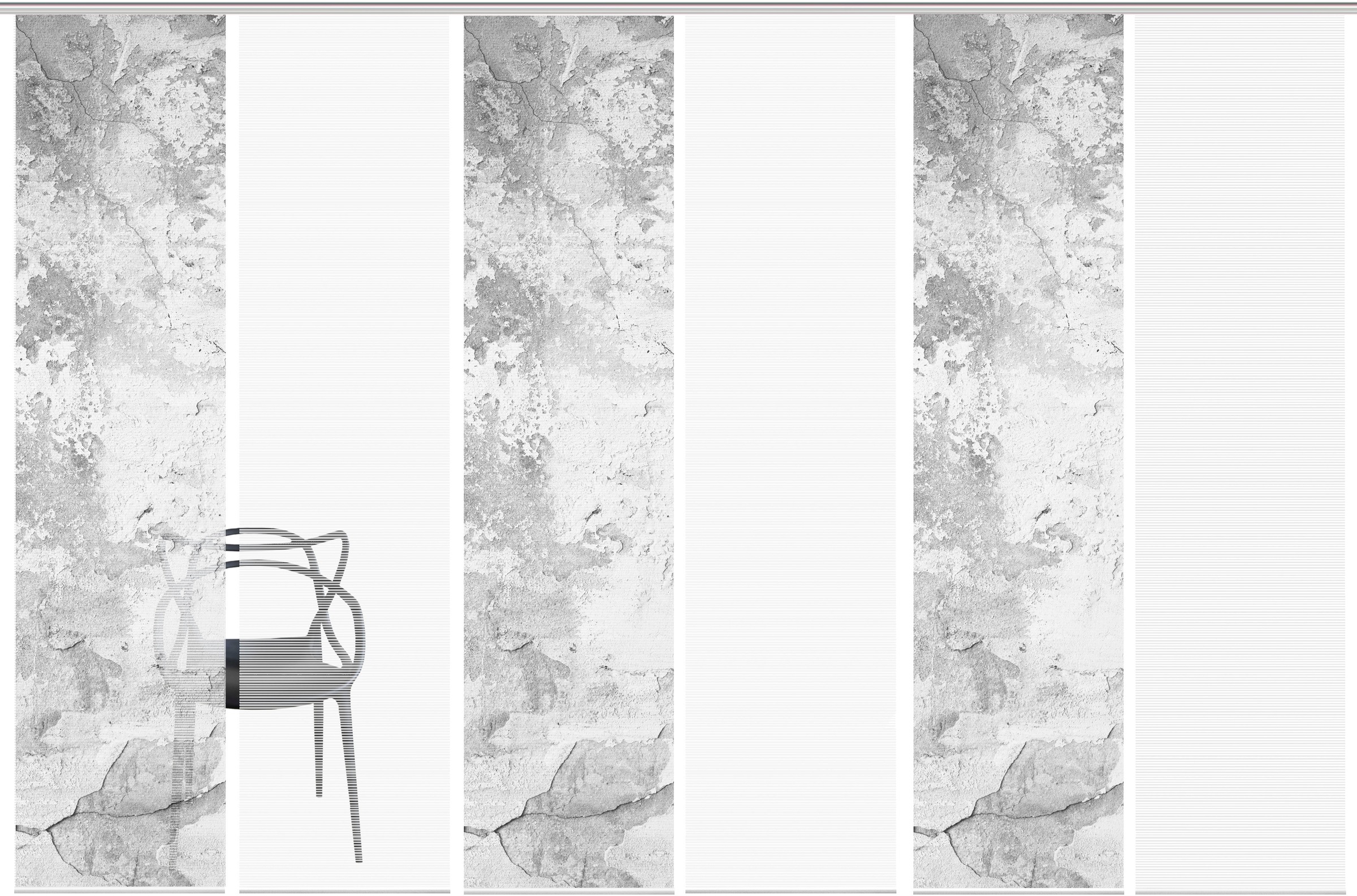 Vision S Schiebegardine "RAGUL 6er SET" Paneelwagen 6 Stk. tlg. Schiebevorh günstig online kaufen