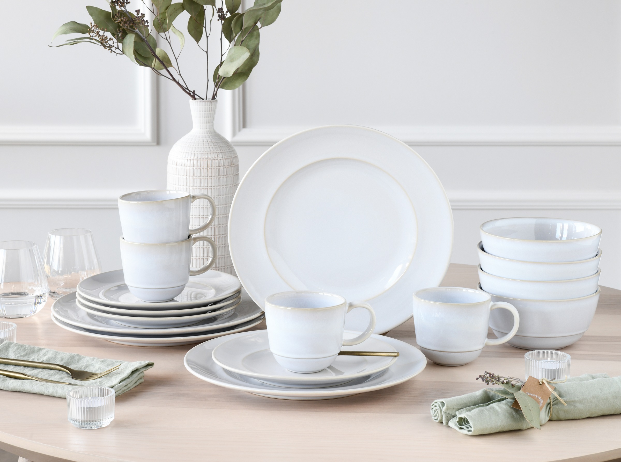 CreaTable Kombiservice "Geschirr-Set Antique" Service, weiß, Trendfarbe Off günstig online kaufen