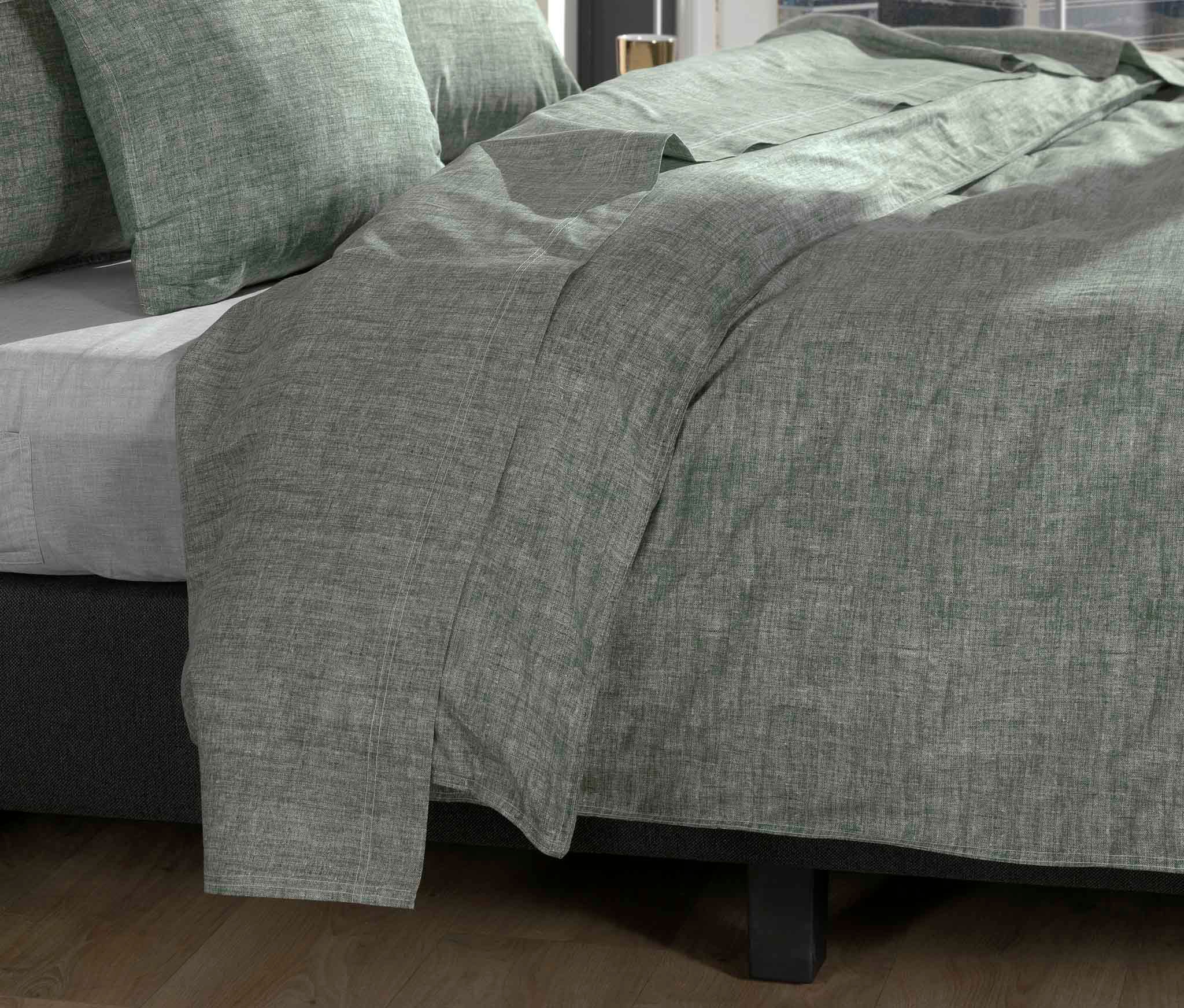 ZO HOME Bettlaken "Lino" Laken aus 100% Baumwolle, Linen-look Print, Betttu günstig online kaufen