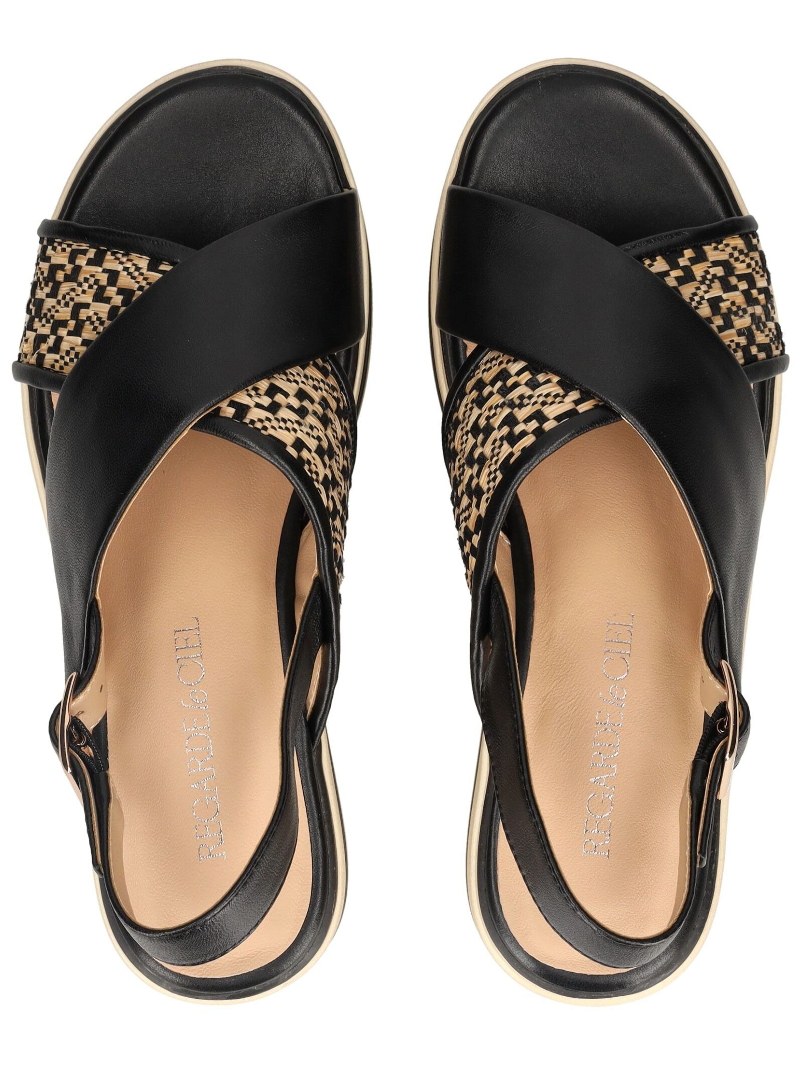 Regarde Le Ciel Keilsandalette »Regarde Le Ciel Sandalen Leder/Textil«
