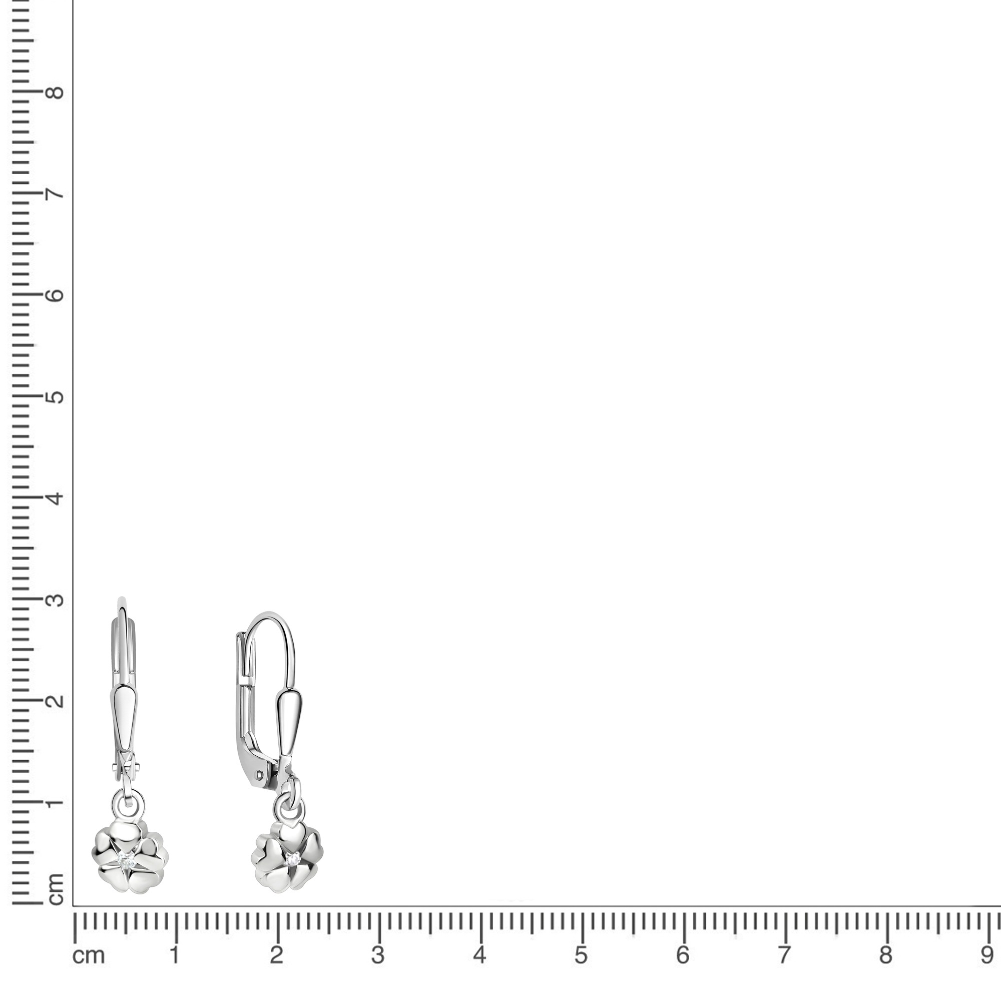 Vivance Paar Ohrhänger »925/- Sterling Silber rhodiniert Herzen Zirkonia«