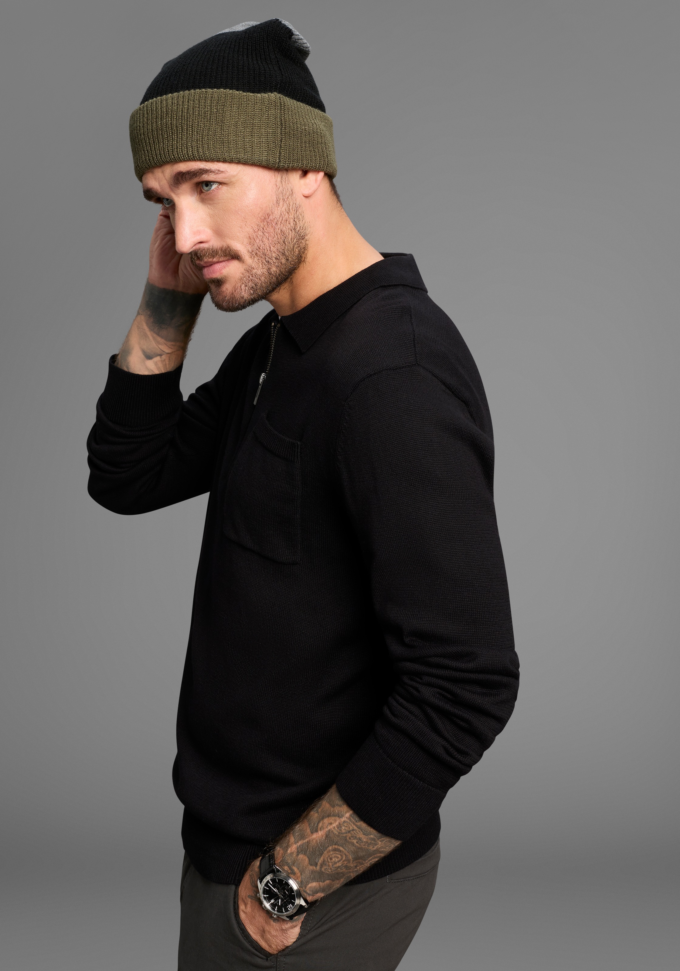 Mans World Strickmütze, im trendigem Colorlocking - NEW günstig online kaufen