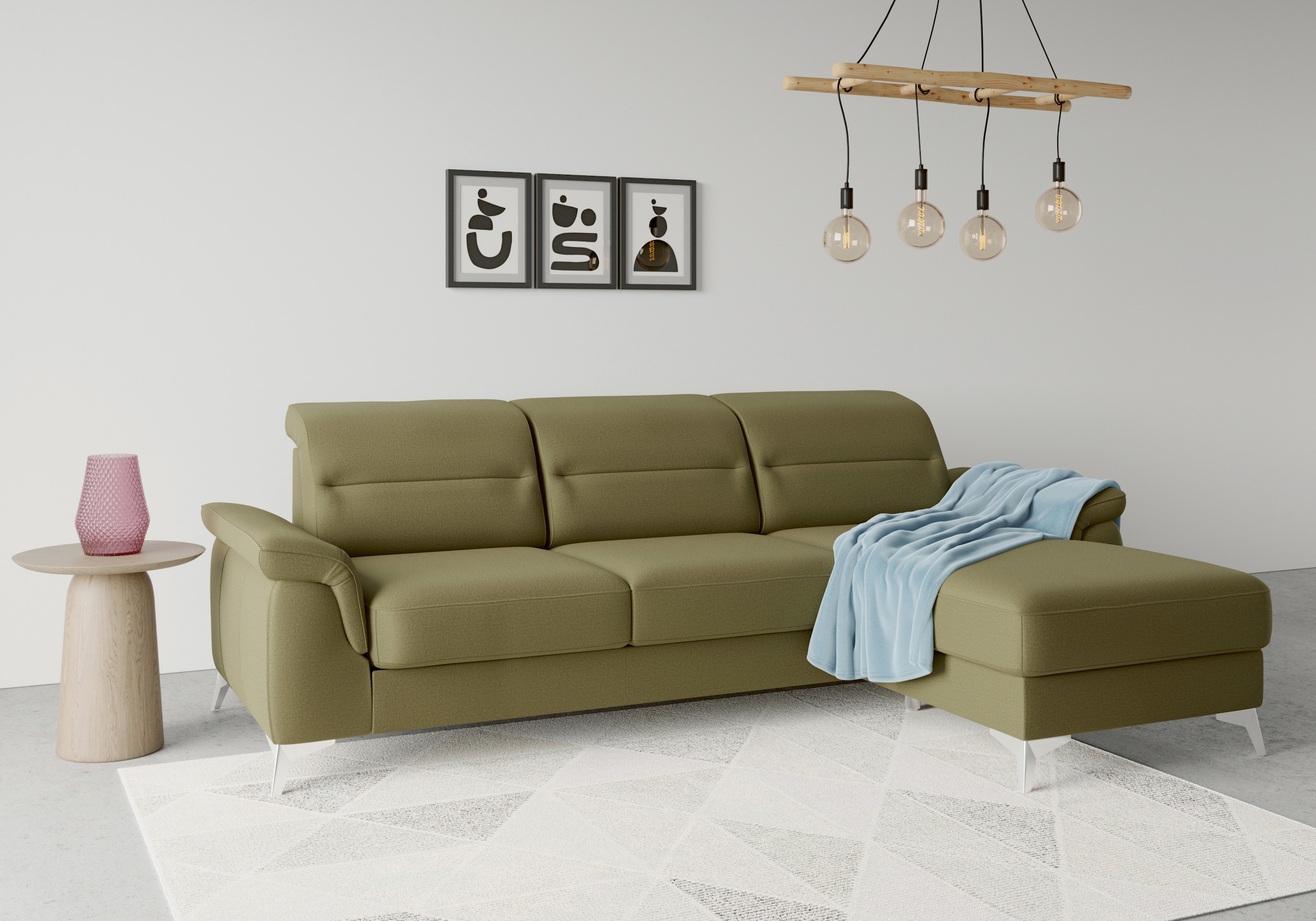 sit&more Ecksofa "Sinatra L-Form" mit Recamiere, optinal mit Kopfteilverste günstig online kaufen