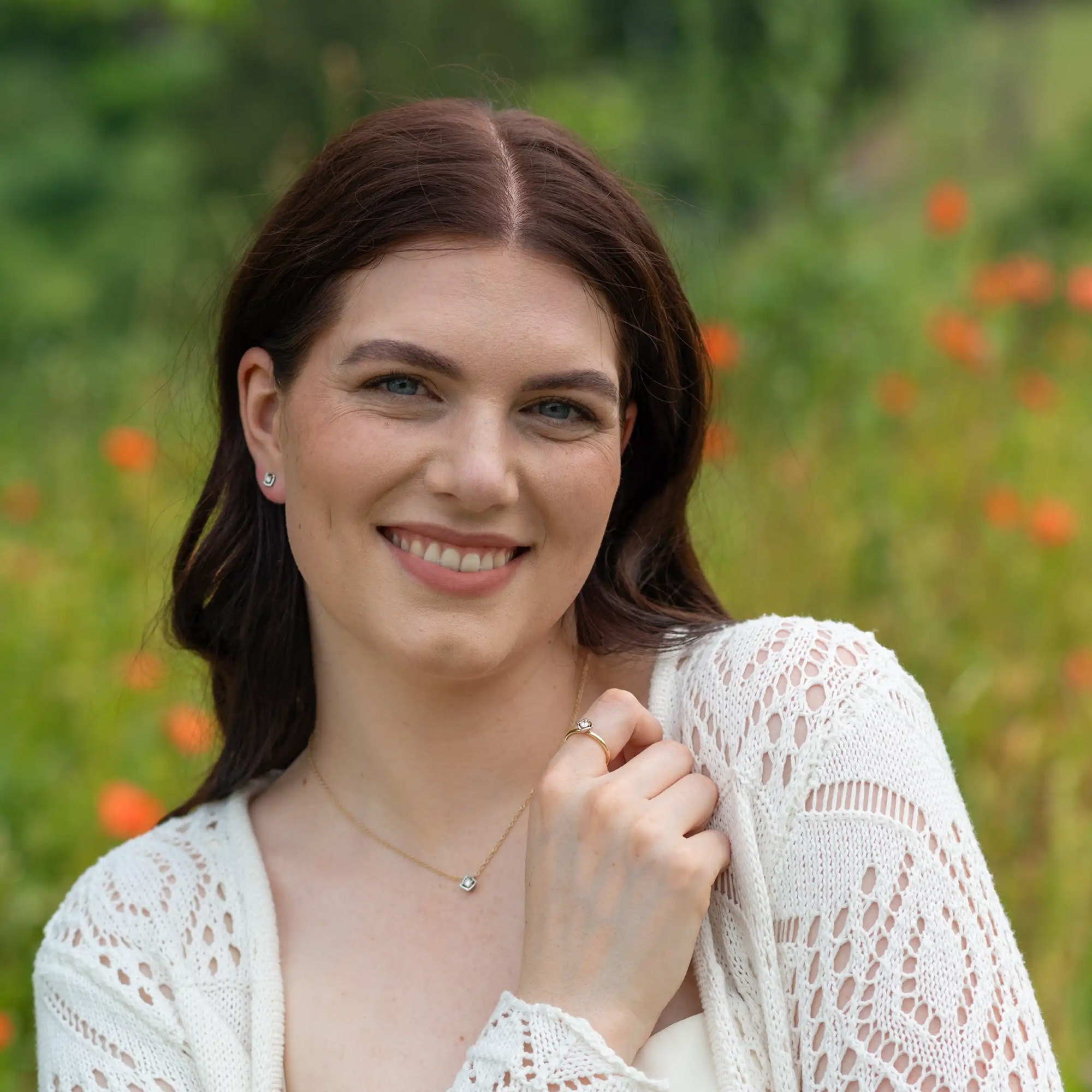 LYOMI Kette mit Anhänger »585/- Gelbgold/Weißgold Viereck«