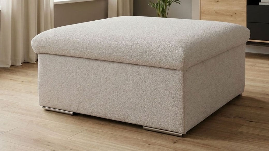 OTTO home Hocker "Salltum 87 x 87 cm, formschön und stabil" pflegeleichter Bezuggstoff