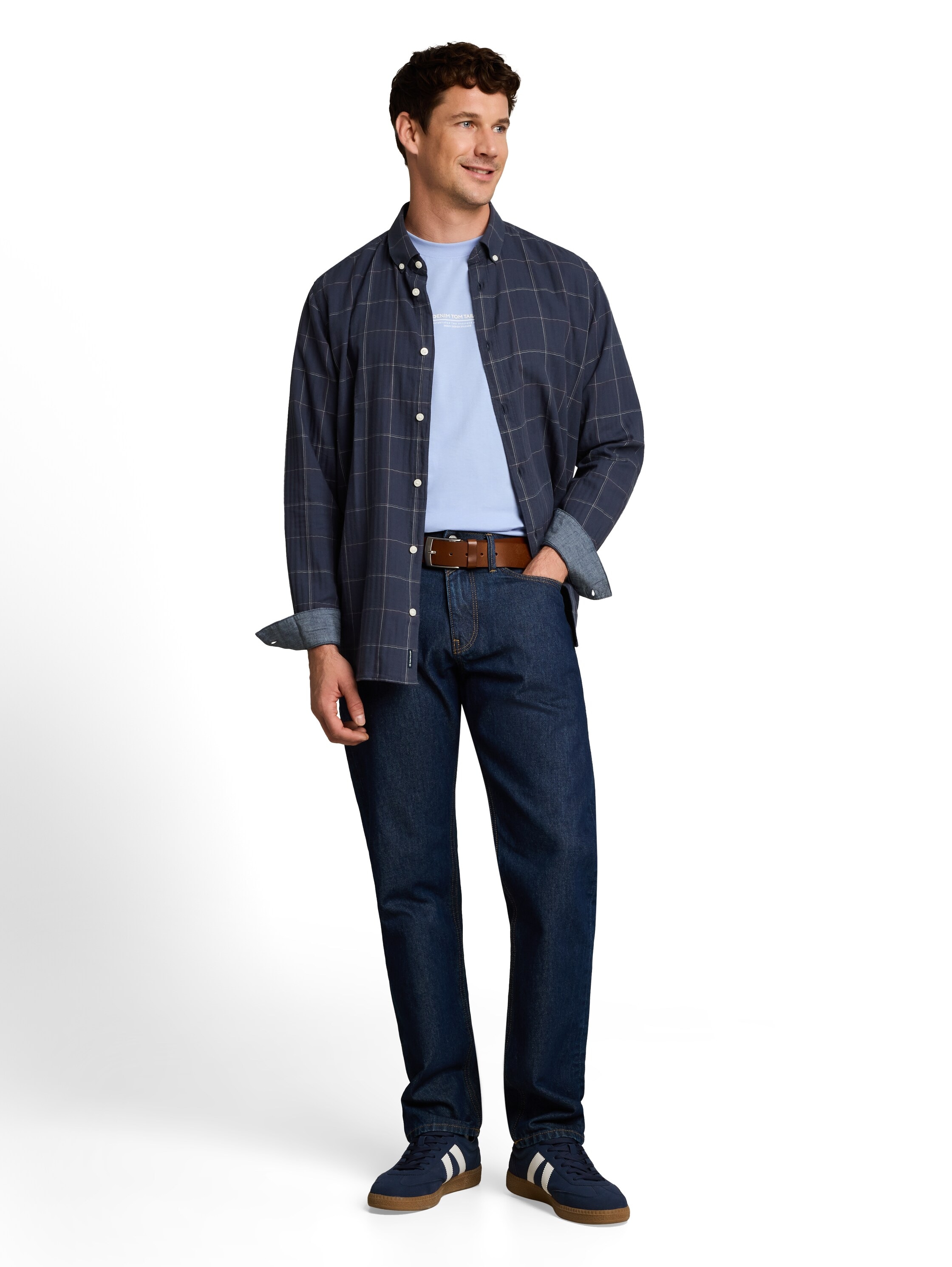 TOM TAILOR Karohemd Langarmhemd mit Button-Down-Kragen