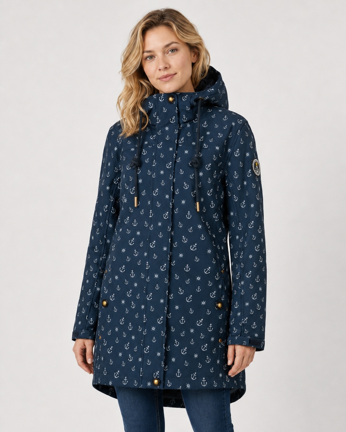 ankerglut Funktionsjacke "Friesennerz Ankerglutschein II Regenmantel, Longjacket" auch in Großen Größen erhältlich