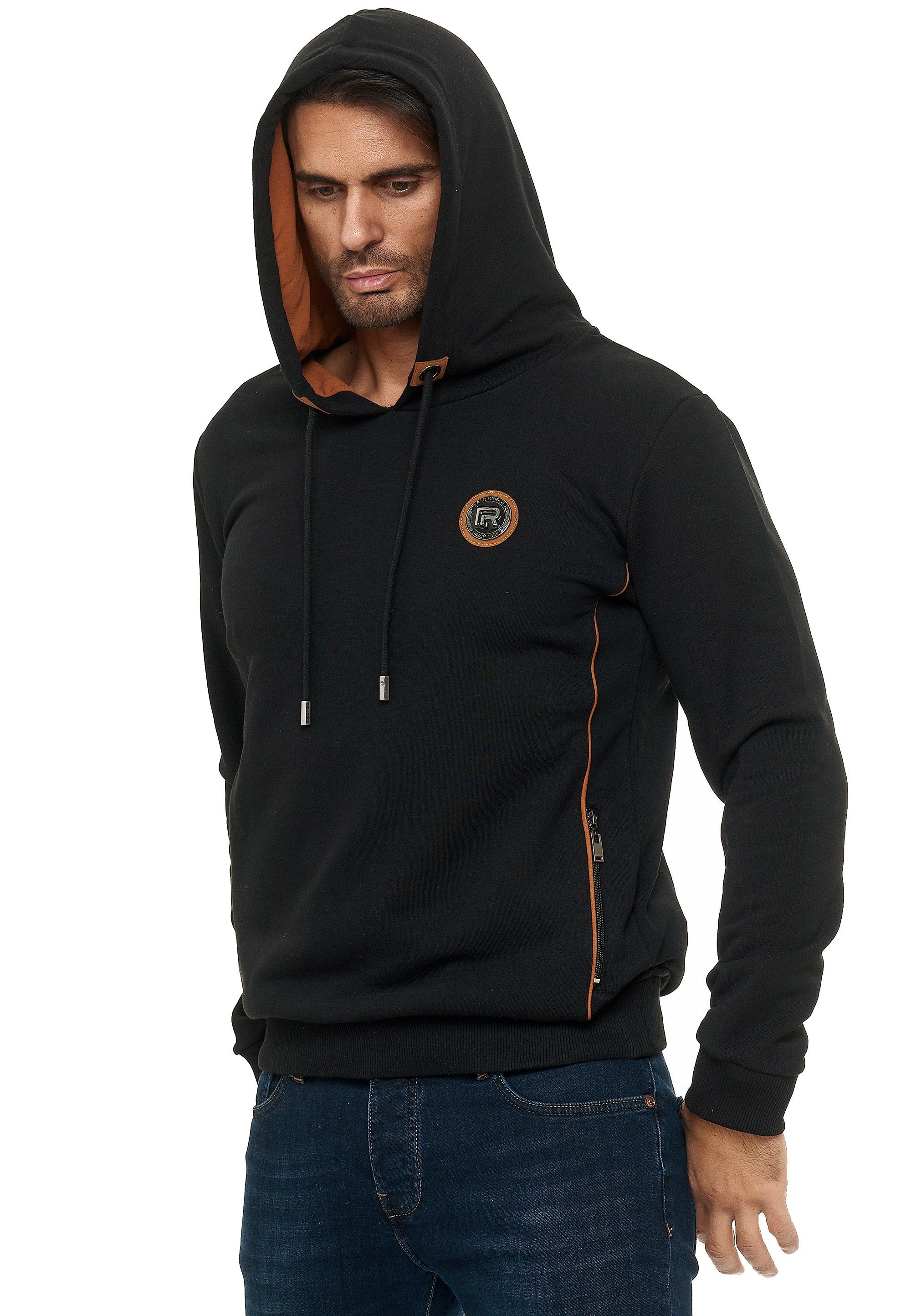 RedBridge Kapuzensweatshirt »Fort Lauderdale«, mit Lederpatch und Markenlogo