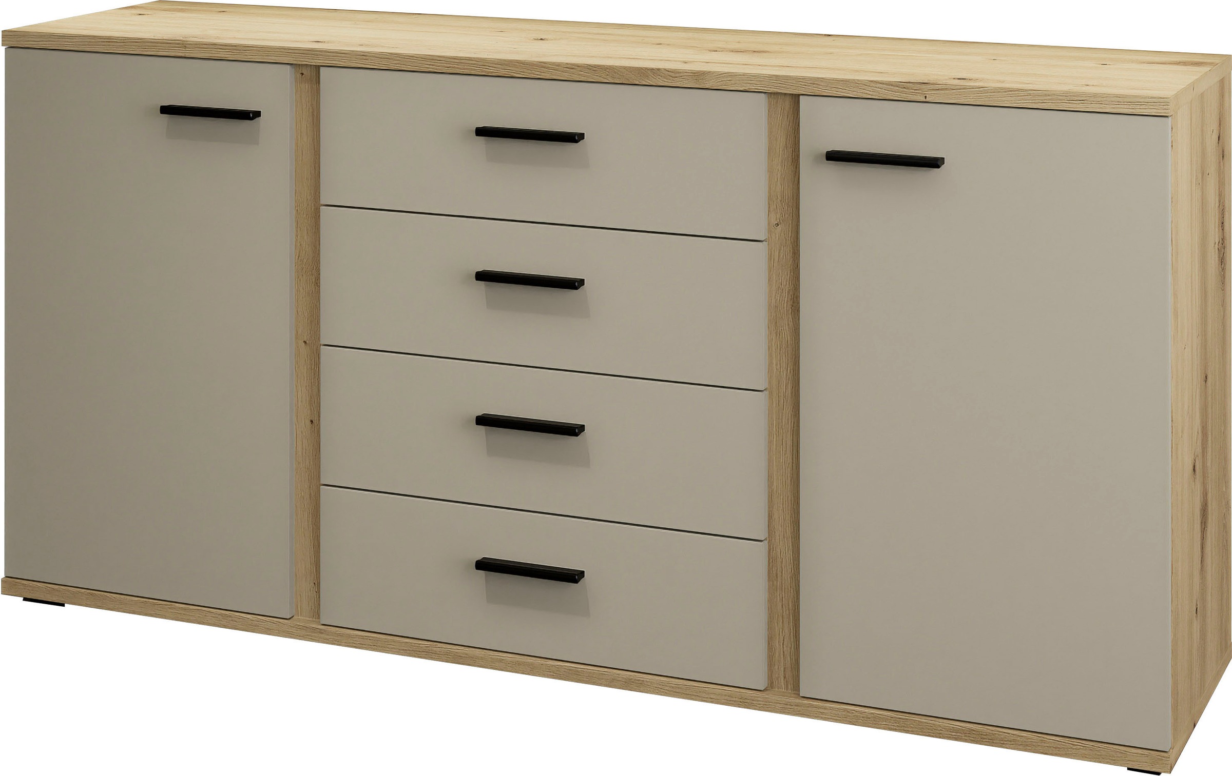HBZ Sideboard »Kanada, BxHxT 170x84x40 cm«, (1 St.), Breite 170cm, Unterflurauszug, Melaminbeschichtung