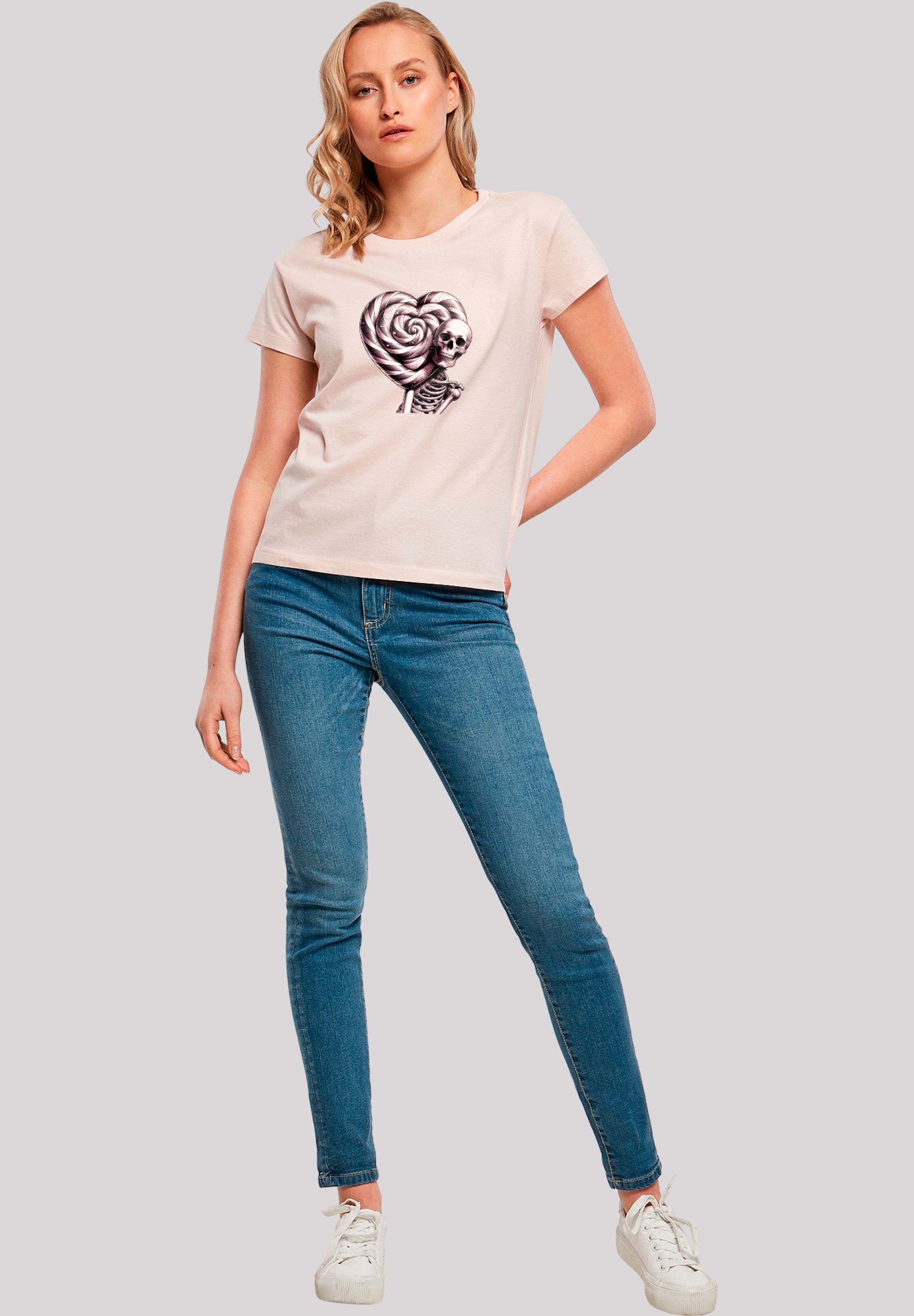 F4NT4STIC T-Shirt »Süße Süßigkeiten Herzform Liebe«, Premium Qualität