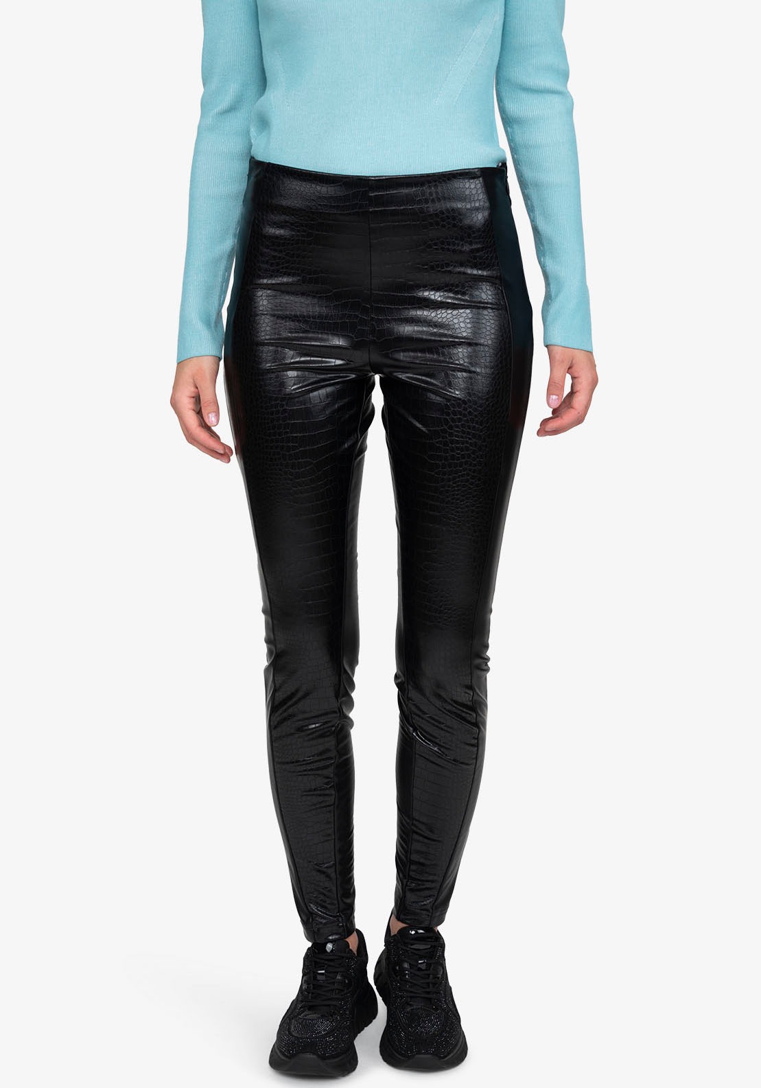 Thumbnail - Sportalm Kitzbühel Lederimitathose mit Reptilprägung