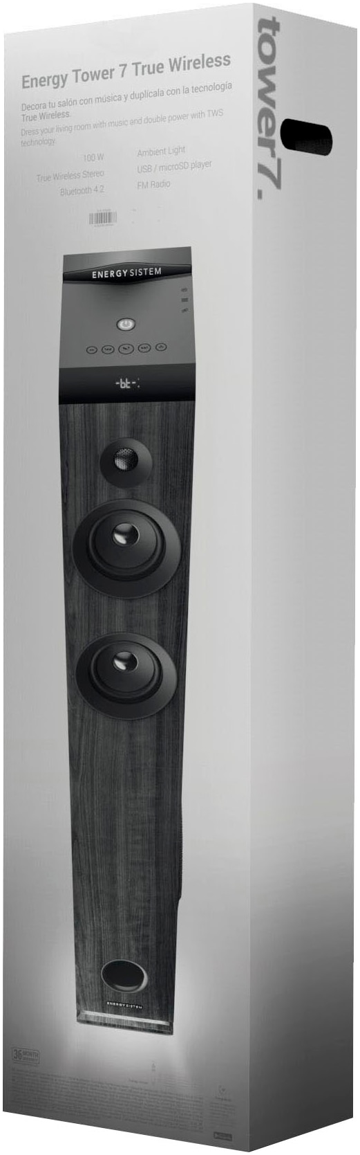 Stereoanlage »Tower 7 True Wireless«, (Bluetooth FM-Tuner 100 W)