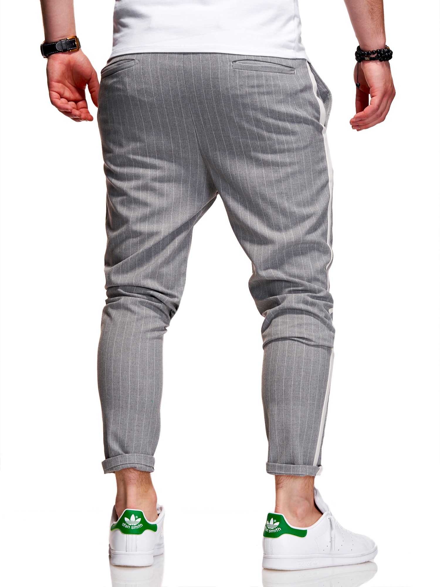 behype Chinohose »Madrid«, mit seitlichem Streifen