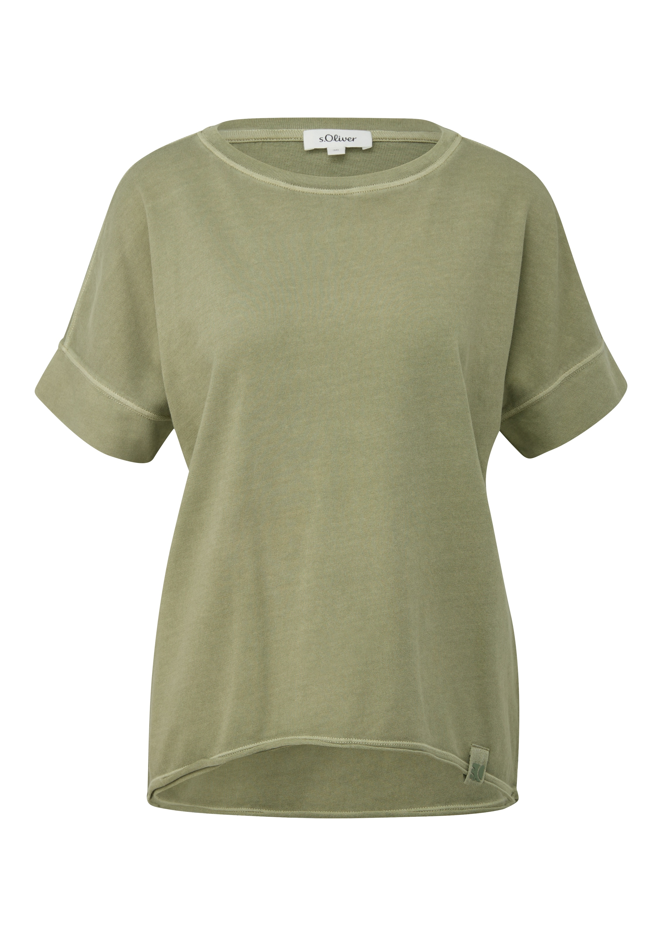s.Oliver T-Shirt mit offenem Saum