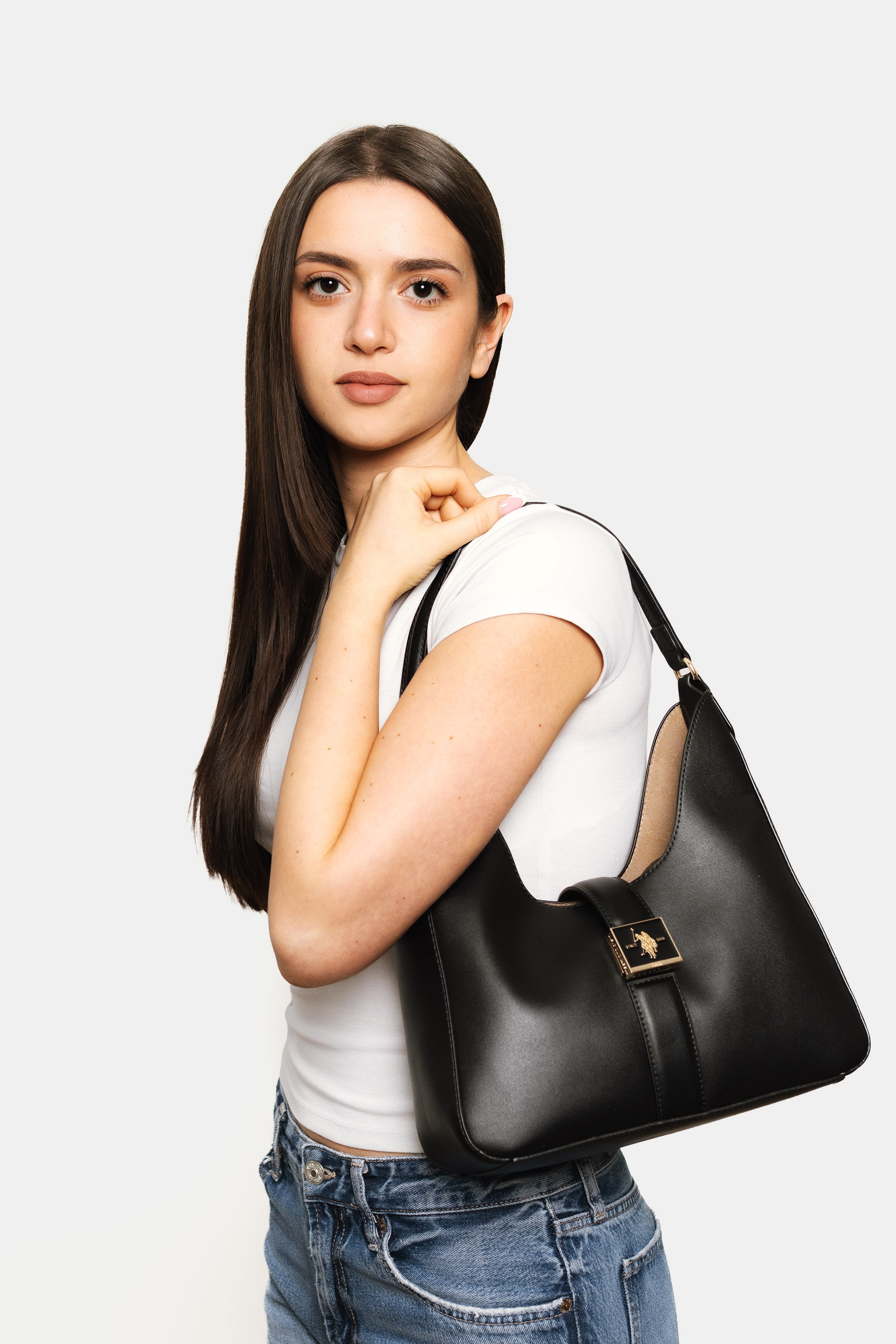 U.S. Polo Assn. Schultertasche »MARGARET HOBO BAG Damen« Schultertasche Damen, Shopper, Handtasche, Fashion, Lifestyle, Sale