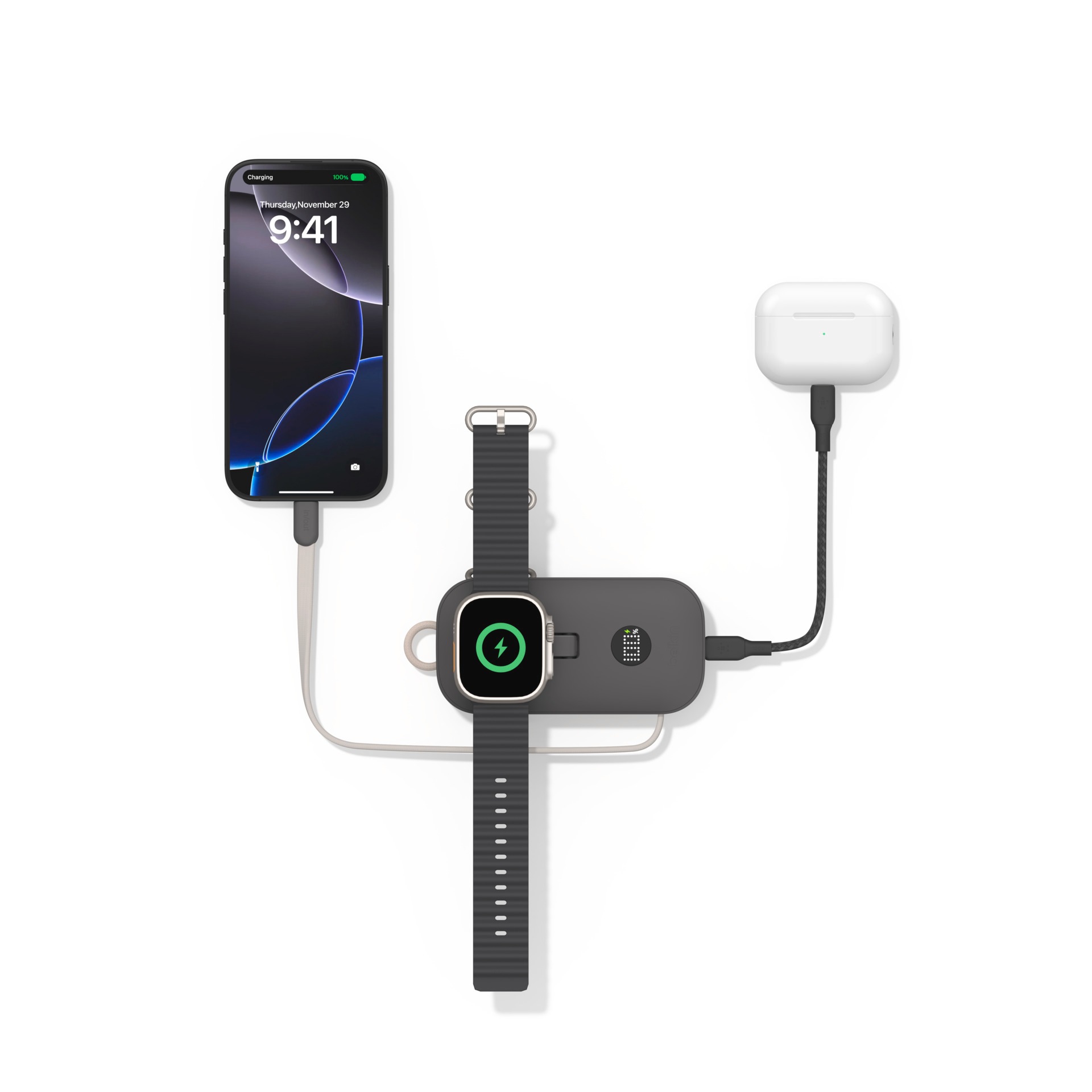 Belkin Powerbank »BoostCharge Pro mit Apple Watch-Ladegerät 10K« Belkin Powerbank mit 10.000mAh für Apple Watch,Fast Charge
