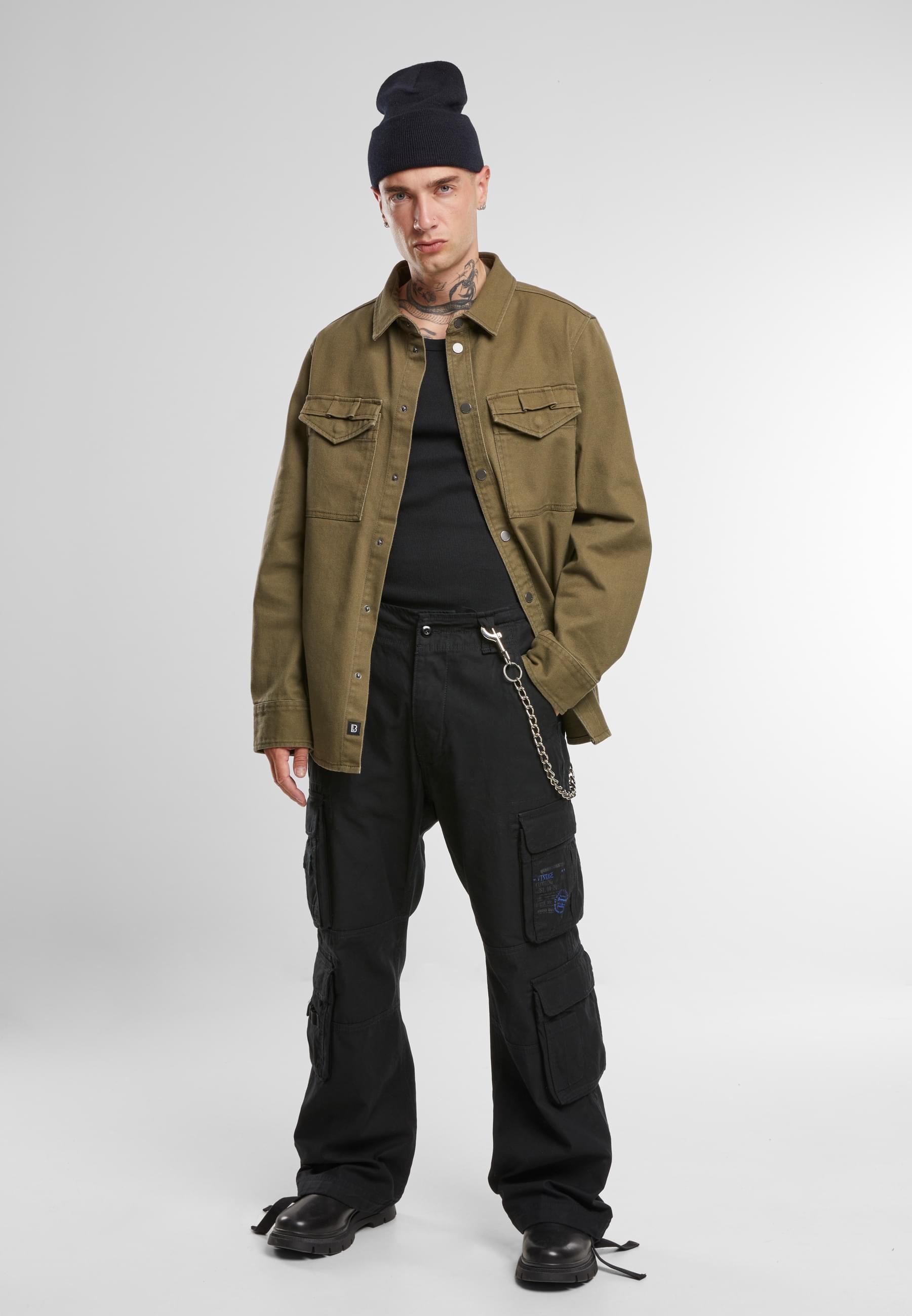 Brandit Langarmhemd »Brandit Brandit Men Heavy Twill Shirt«, (1 tlg.)