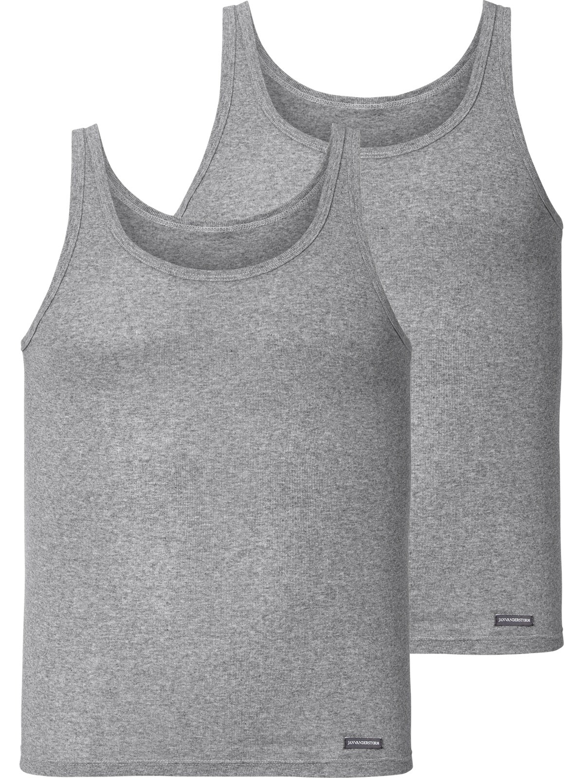 JAN VANDERSTORM Herren Unterhemd "2er Pack Unterhemd SOINI", Gr. 8XL, grau, Obermaterial: 100% Baumwolle CO., Unterhemden, Aus reiner Baumwolle