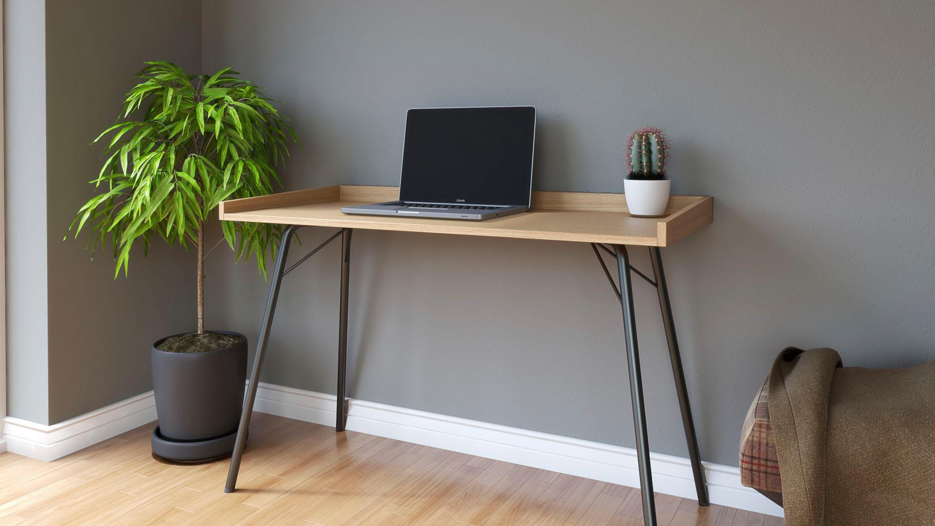Woodman Schreibtisch "Rayburn, Computertisch, Home Office" Made in Europe, im schlichten skandinavischen Design, FSC-zertifiziert
