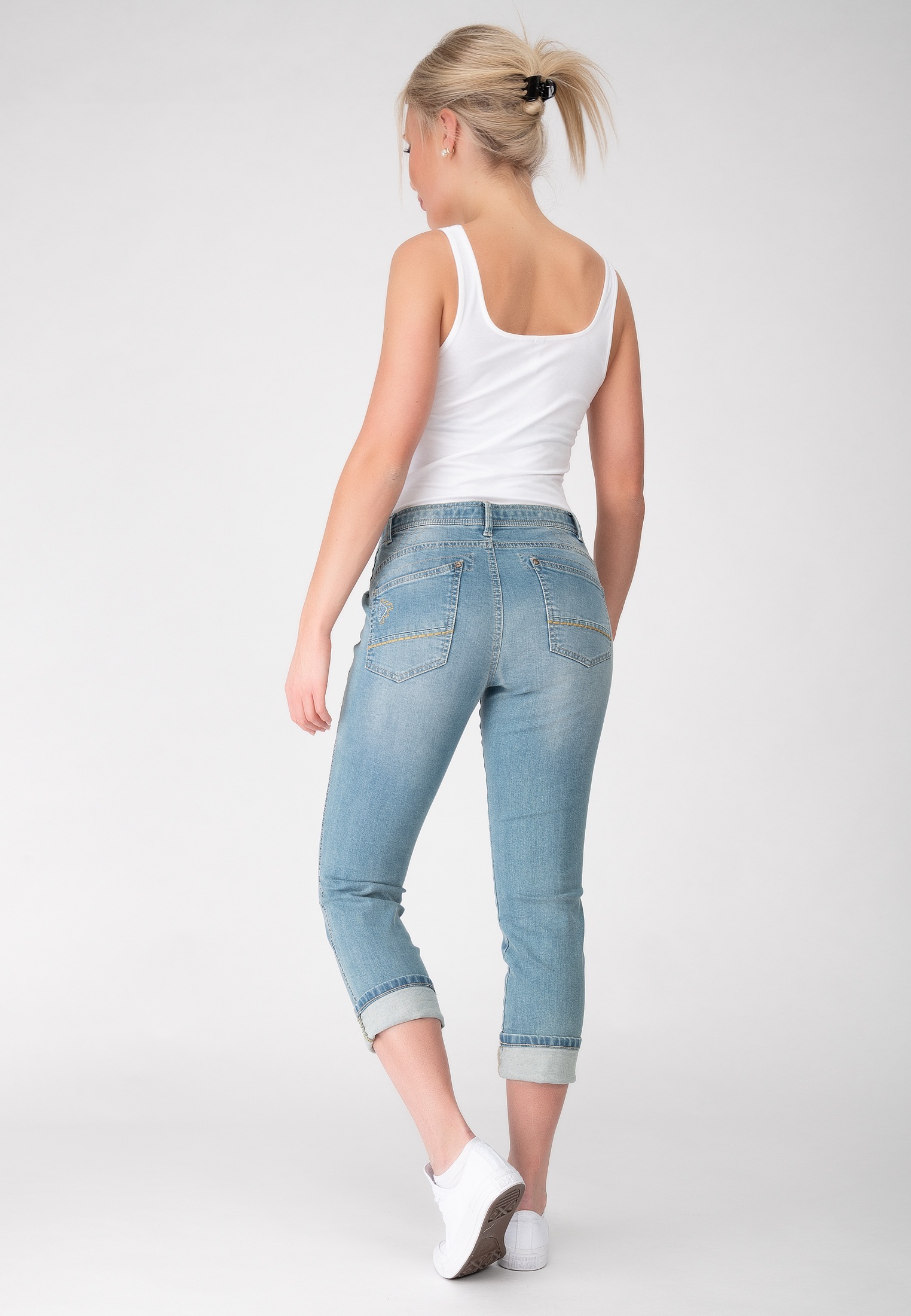 Recover Pants 5-Pocket-Jeans »7/8-Jeans«, mit Stickerei