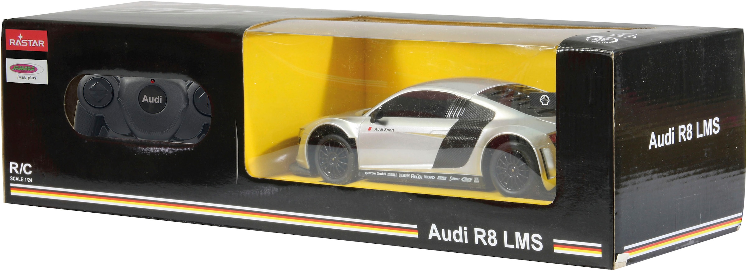 Jamara RC-Auto »Deluxe Cars, Audi R8 LMS, 1:24, silber, 2,4Ghz«