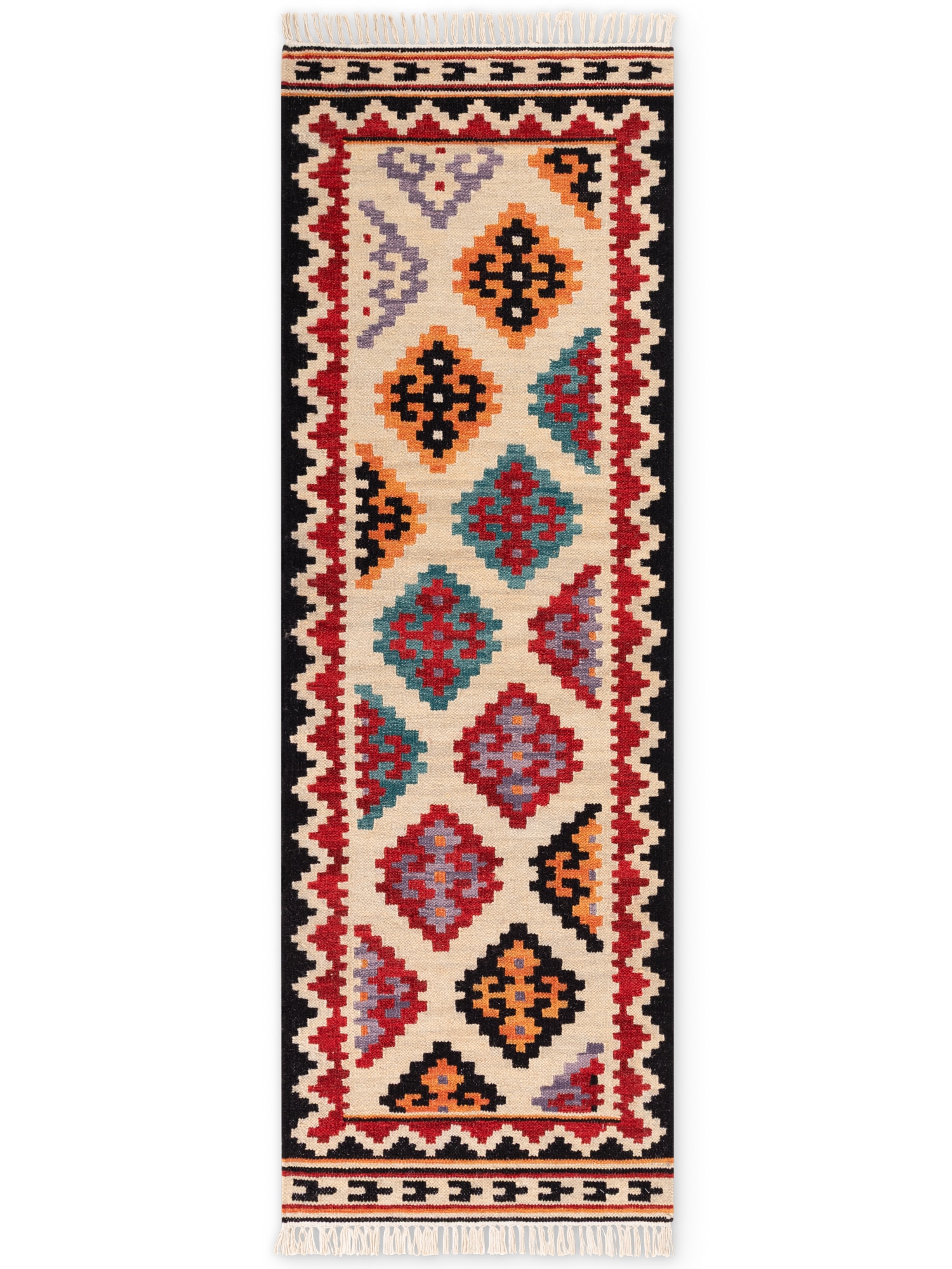 HANSE Home Teppich »Kelim Kian«, rechteckig, 3 mm Höhe, Wolle, Baumwolle, Natur, Handgewebt, orientalisch, Boho, traditionell