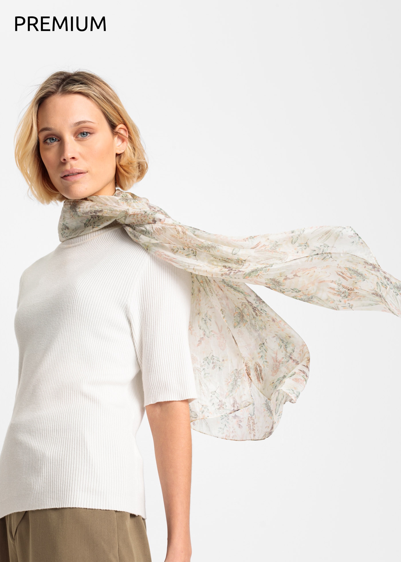 bonprix Schal aus reiner Seide, klassischer Stil, leichtes Material