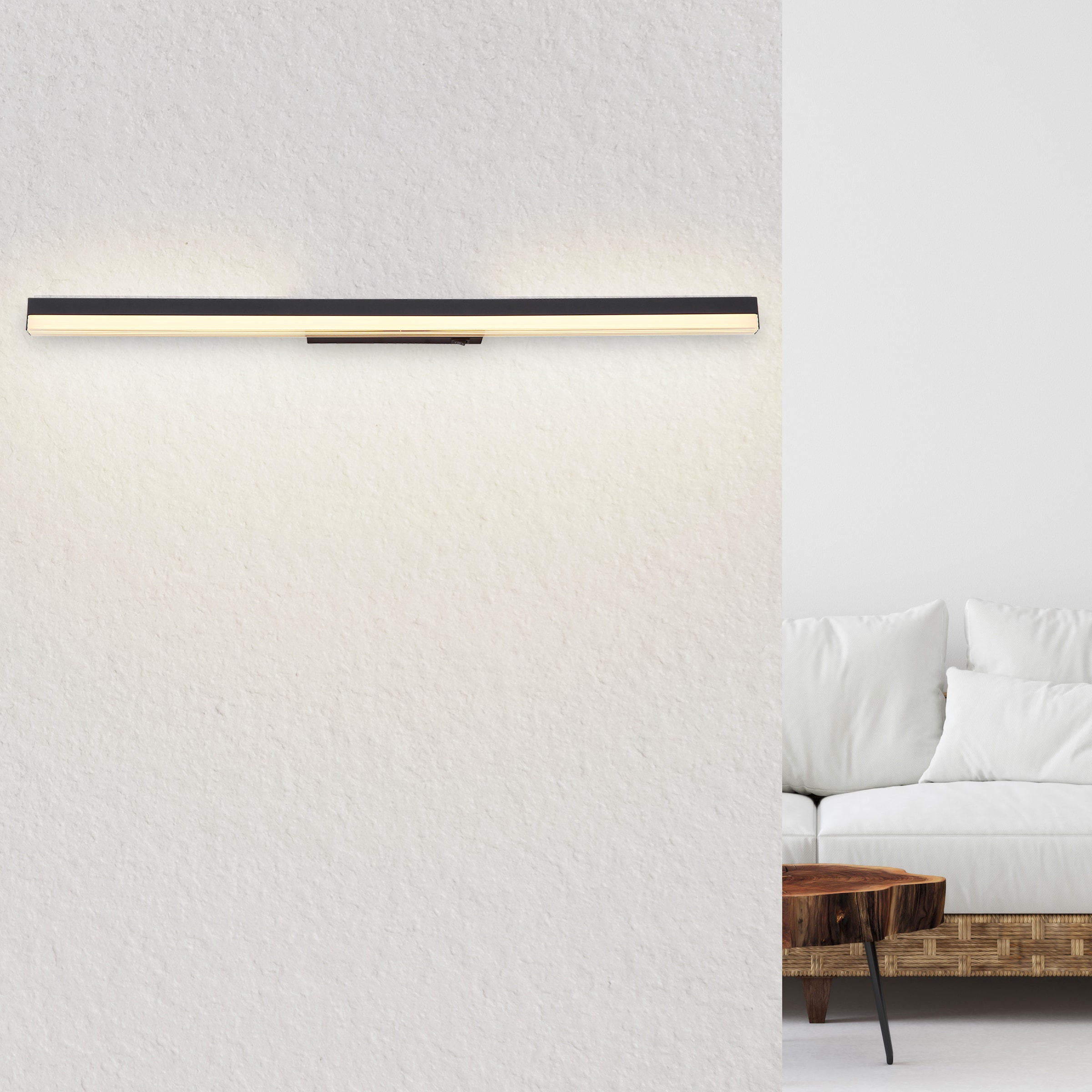 GLOBO LIGHTING LED Wandleuchte »SALLO«, Leuchtmittel LED-Modul | LED fest integriert, Wandlampe/schwarz/3000K/6000K/Stufenschalter/opal/Wohnzimmer/Flur