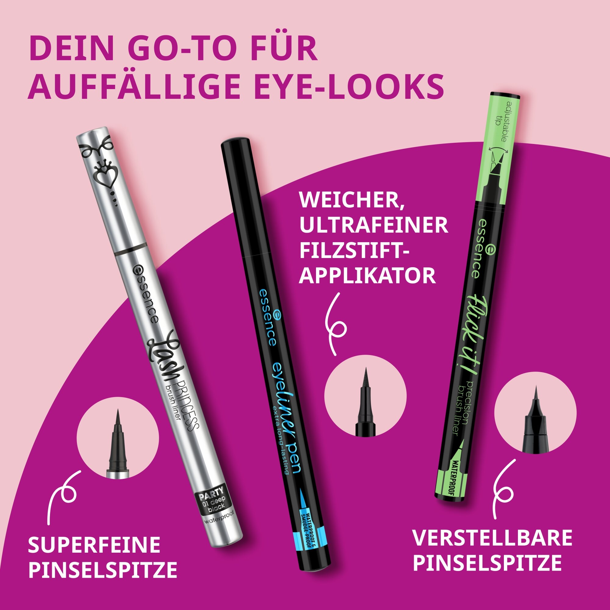 Essence Eyeliner »eyeliner pen extra long-lasting WATERPROOF & SMUDGE-PROOF«