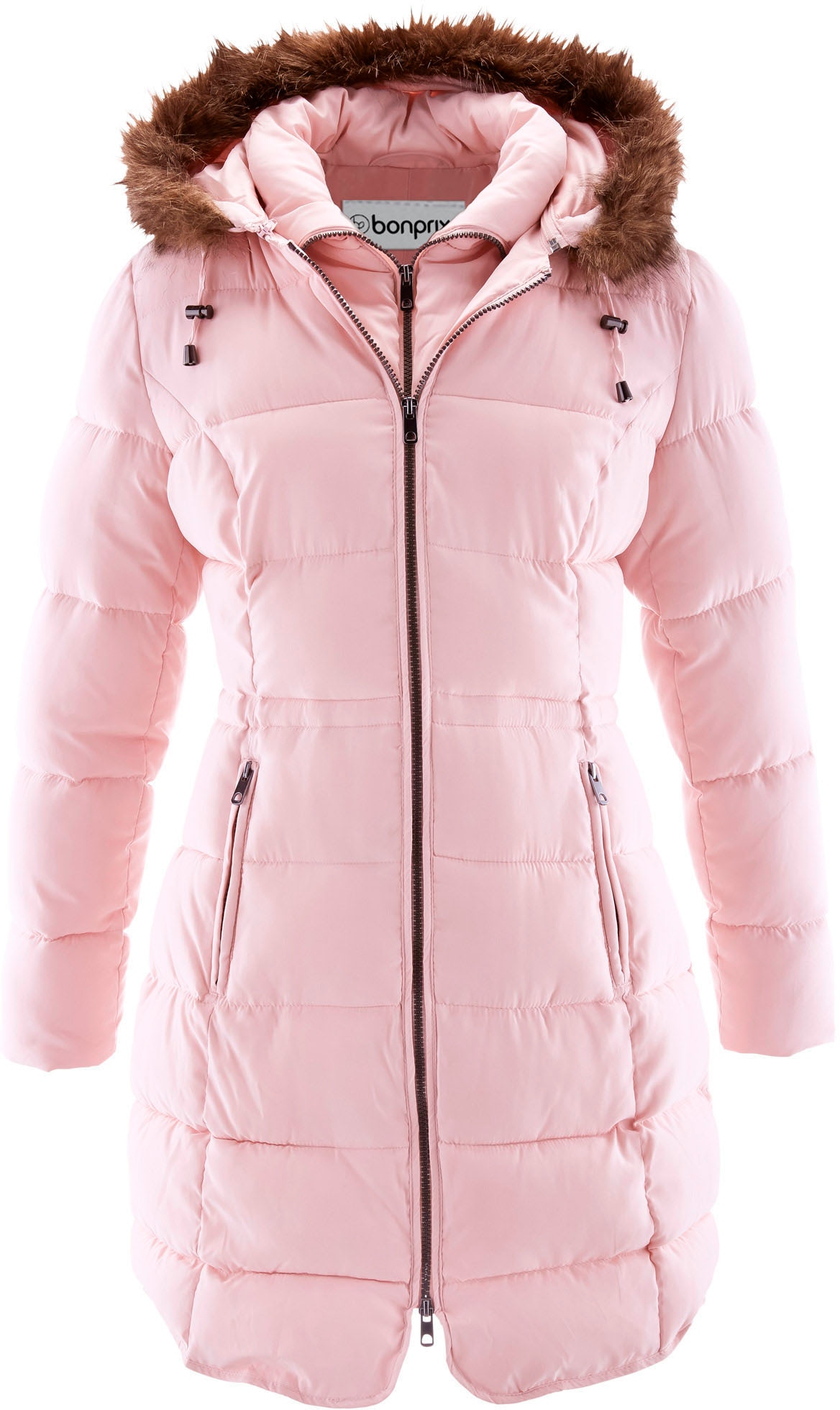 bonprix Steppjacke »Steppjacke mit Kapuze, gefüttert« mit Kapuze Regular Fit, mit abnehmbarer Kapuze mit Fellimitat