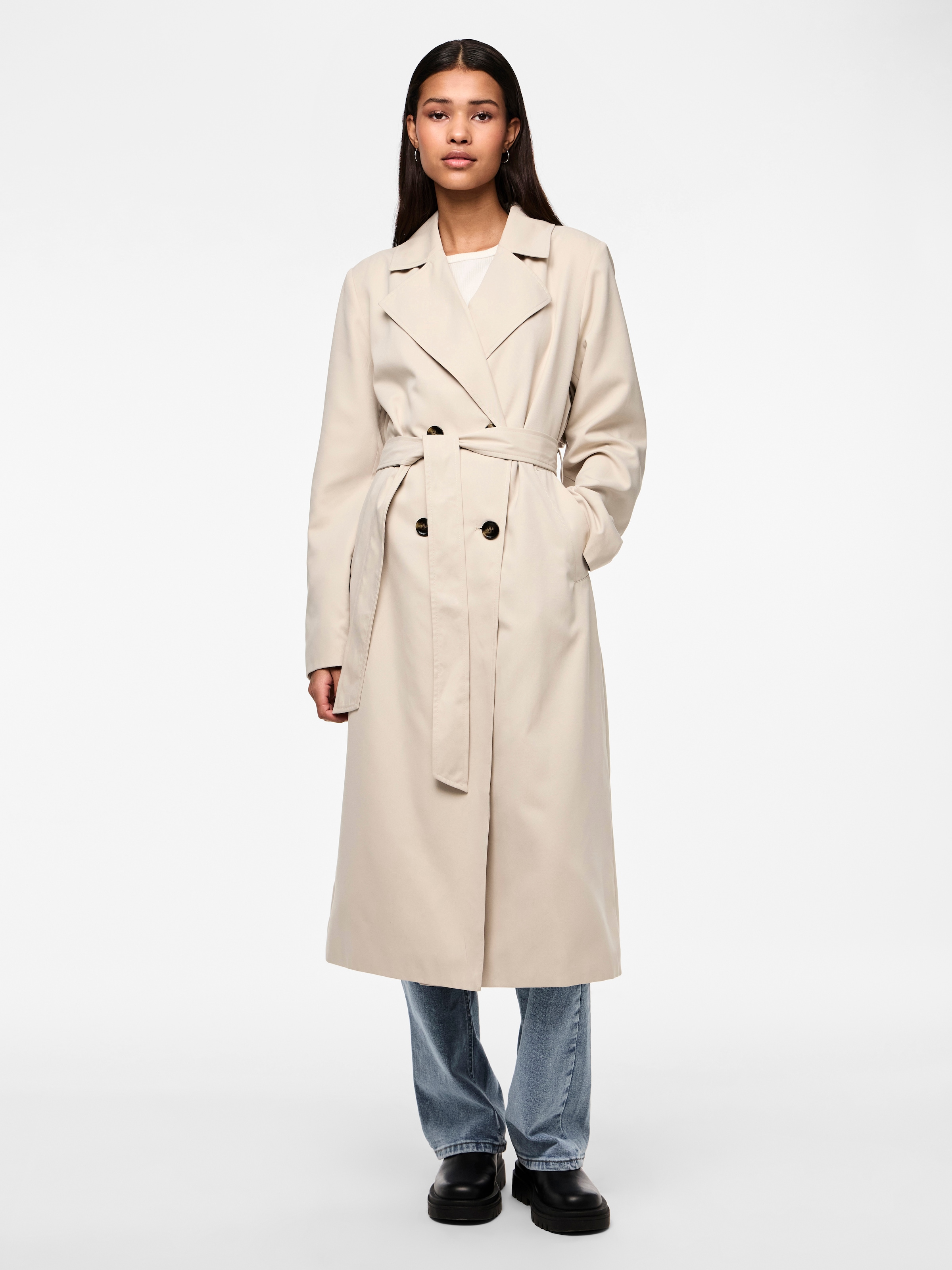 pieces Trenchcoat "PCSCARLETT LS TRENCHCOAT NOOS"