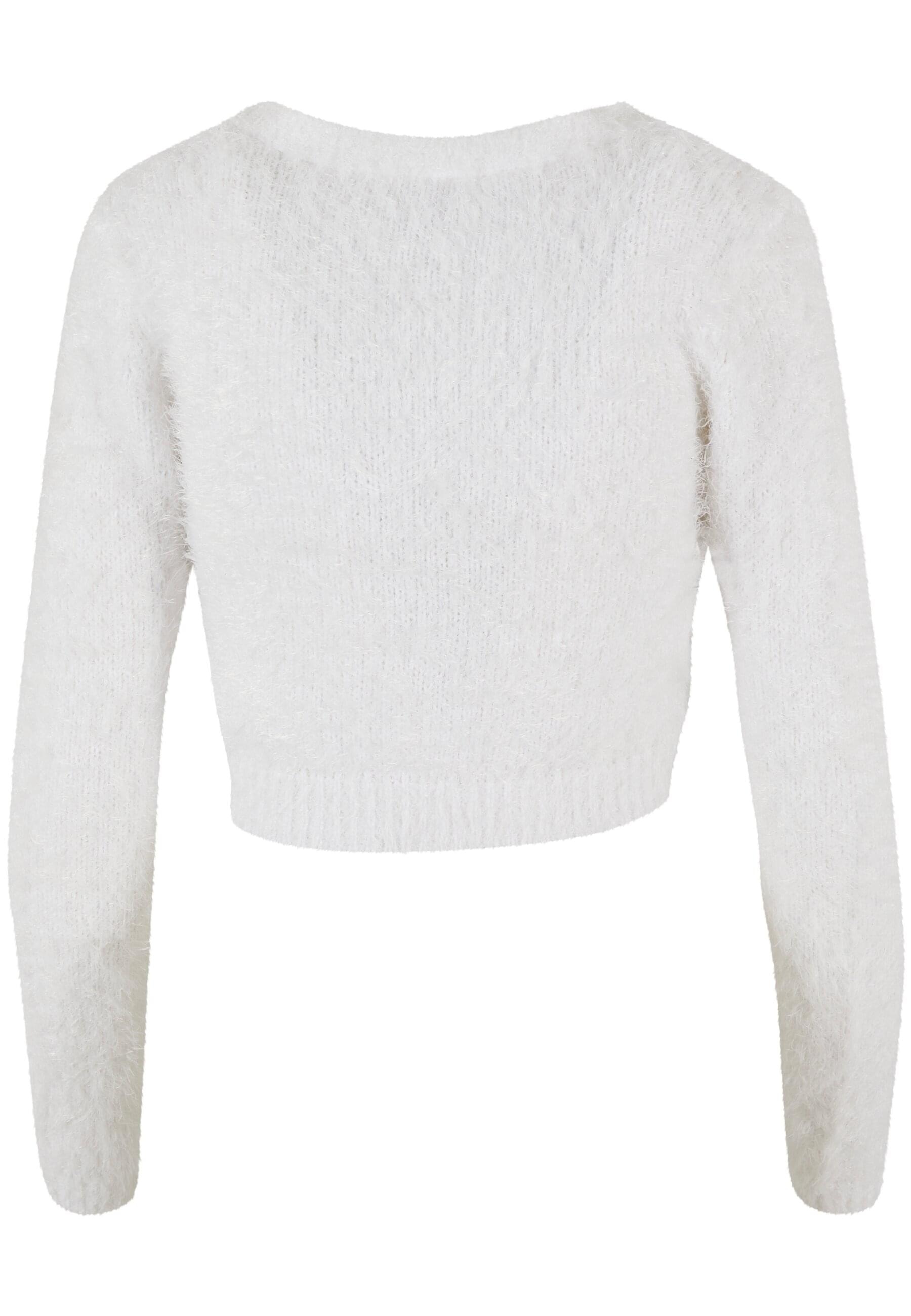 URBAN CLASSICS Strickjacke "Urban Classics Damen Ladies Cropped Feather Car günstig online kaufen