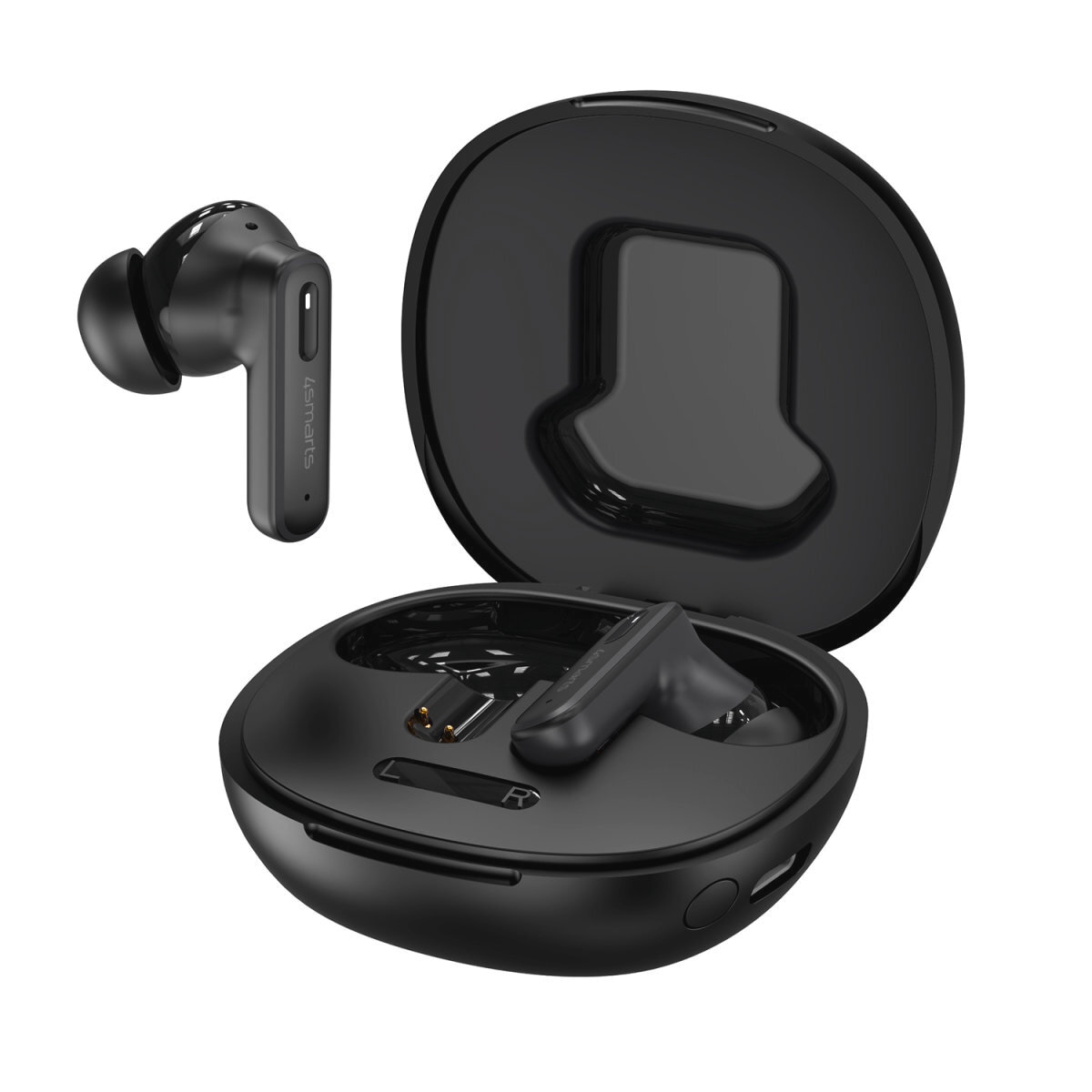 4smarts wireless In-Ear-Kopfhörer »TWS Bluetooth Kopfhörer SkyBuds Screen ANC«, Active Noise Cancelling (ANC)-Freisprechfunktion