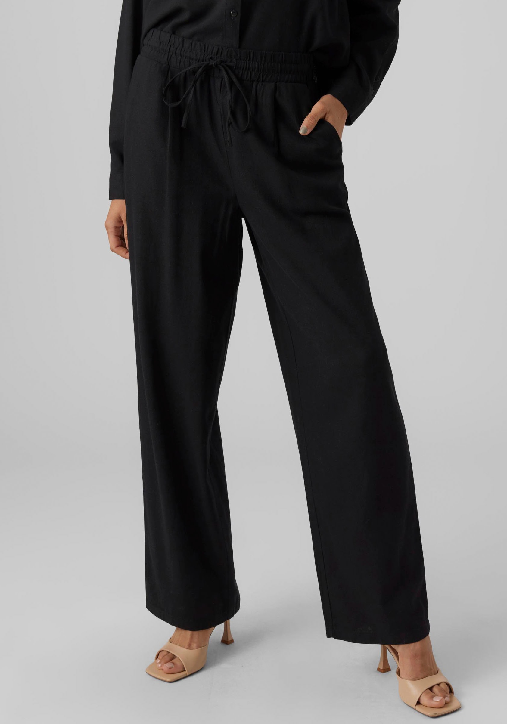 Vero Moda Schlupfhose "VMJESMILO HW WIDE PANTS WVN NOOS" mit Seitentaschen günstig online kaufen