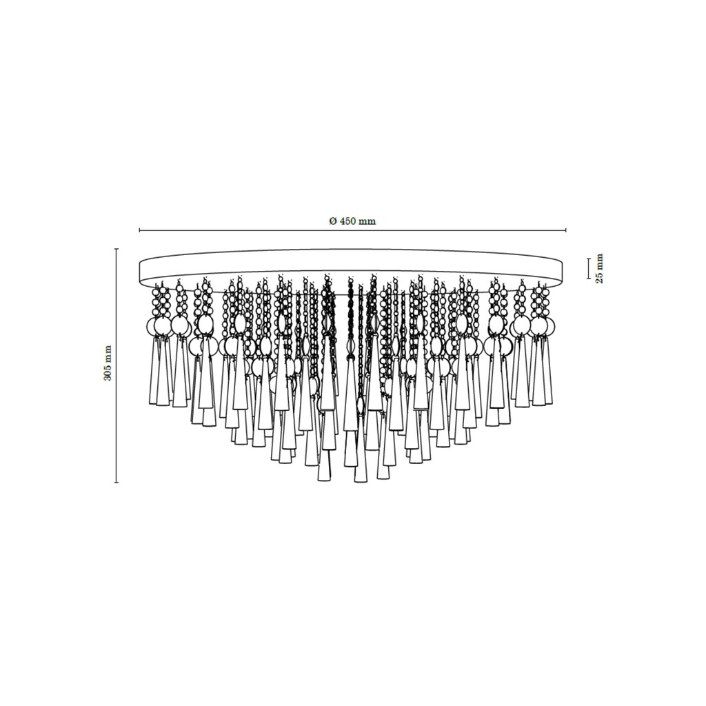 SPOT Light Deckenleuchte »LUXORIA«, 8 flammig-flammig