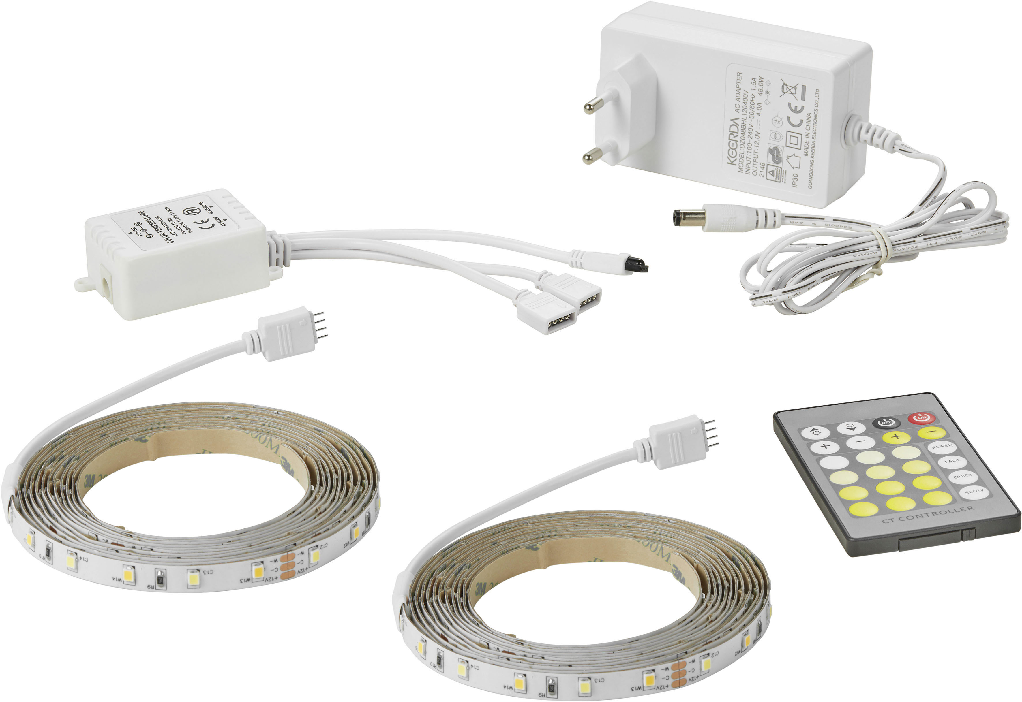 NORDLUX LED Stripe "Ledstrip", Kabellänge 120m, weiß, Lichterketten, Einstellbares und dimmbares weißes Licht, inkl. Fernbedienung
