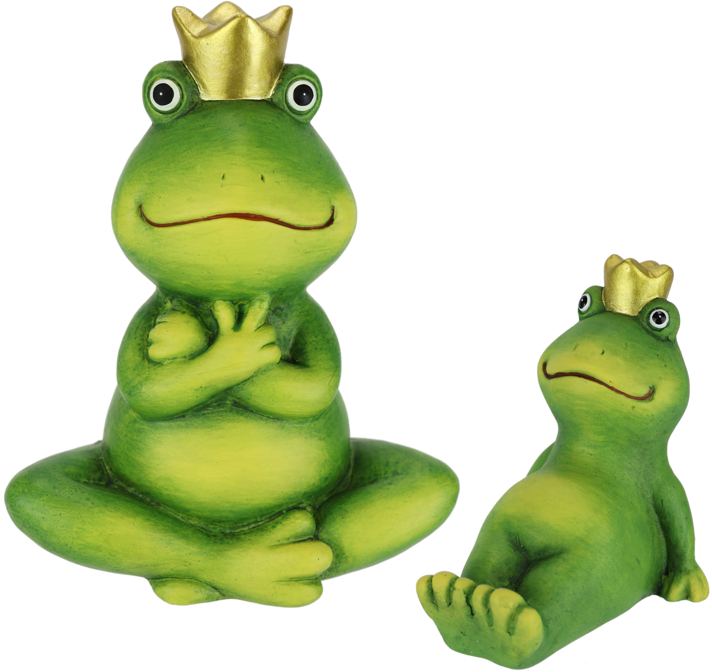 I.GE.A. Dekofigur "Deko Garten Figur Froschkönig", 2er Set Frosch mit Krone günstig online kaufen