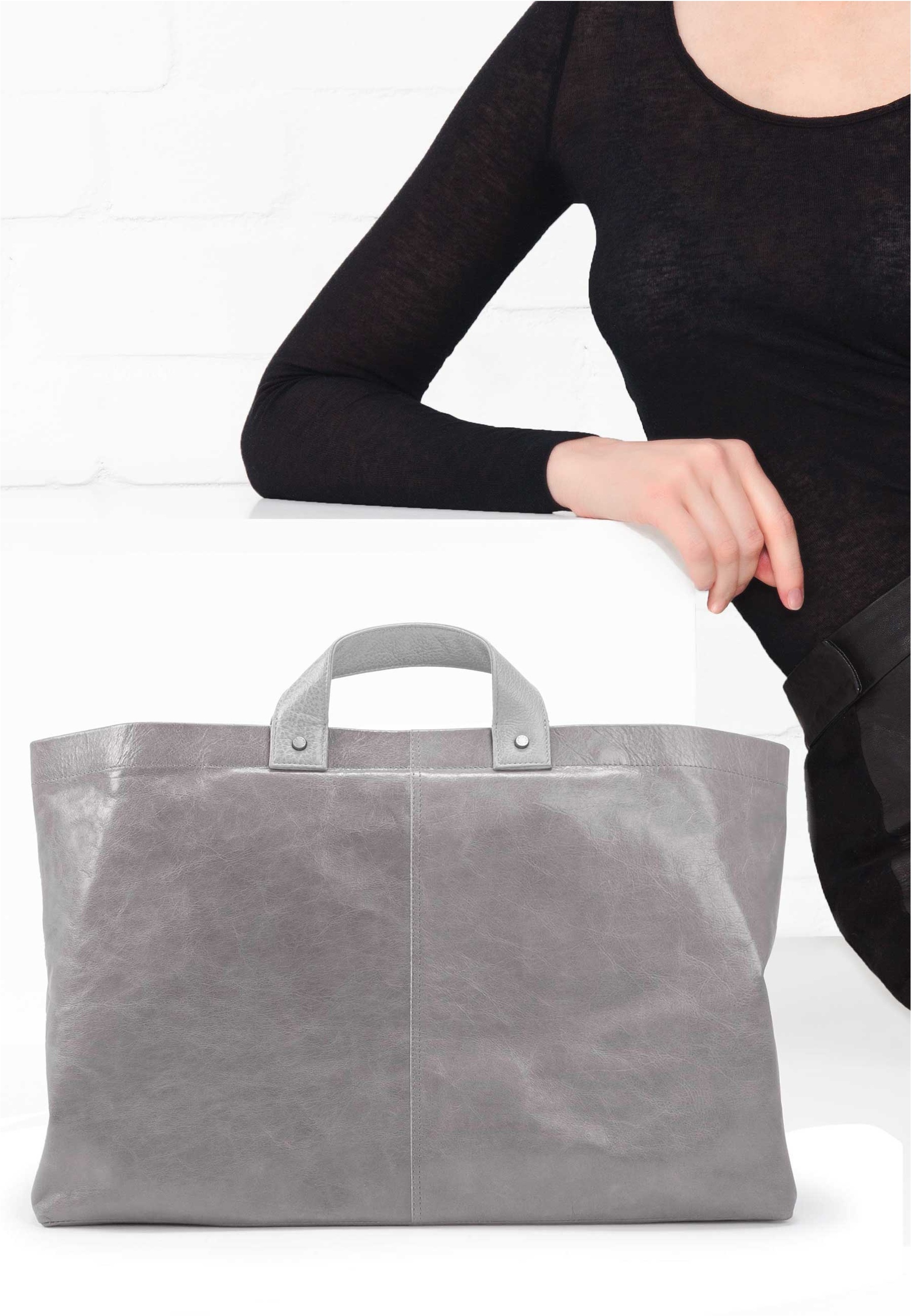 GRETCHEN Schultertasche »All In Midi Shopper« aus italienischem Kalbsleder
