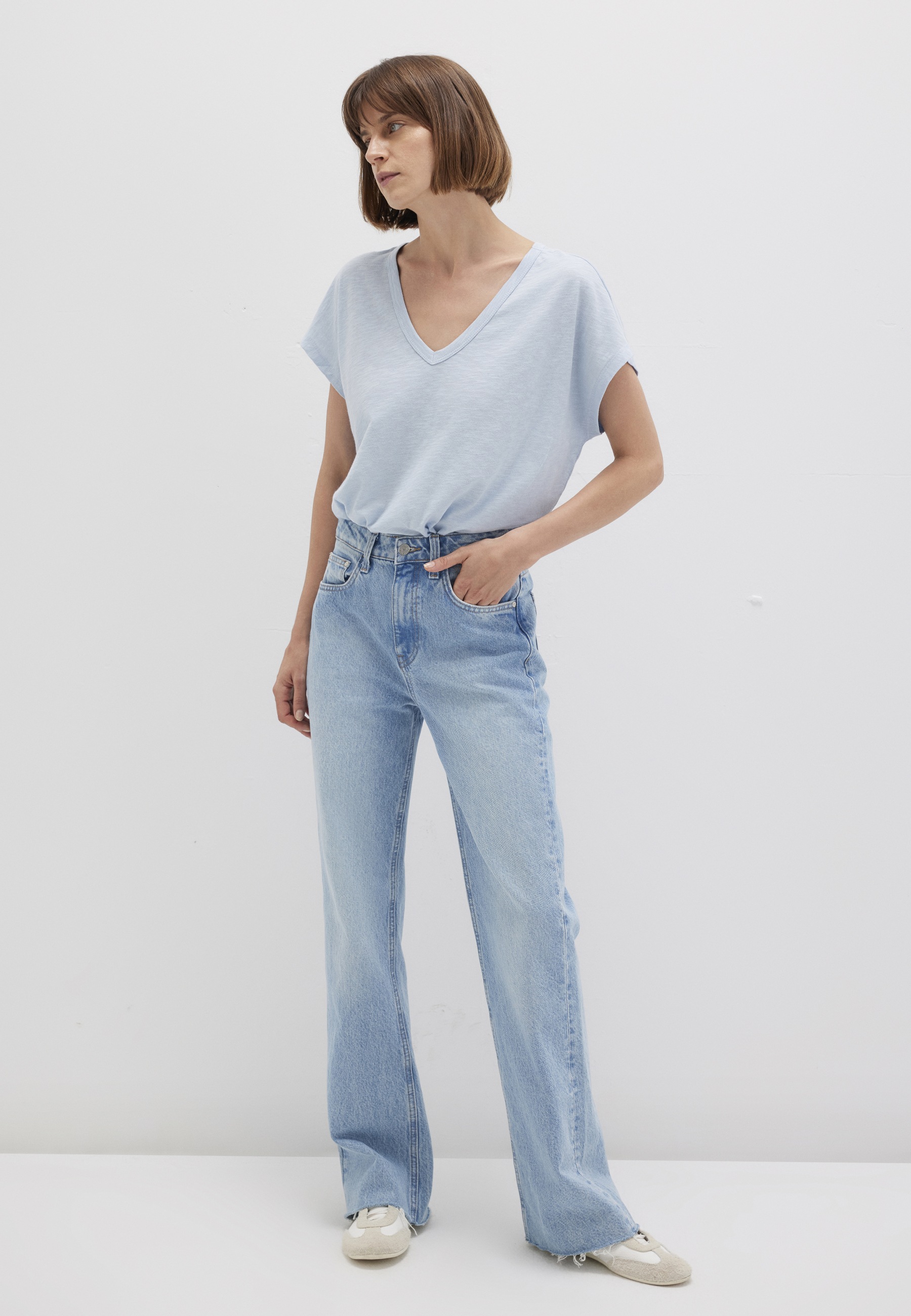 Mavi T-Shirt »SHORT SLEEVE BASIC«, T-Shirt V-Neck