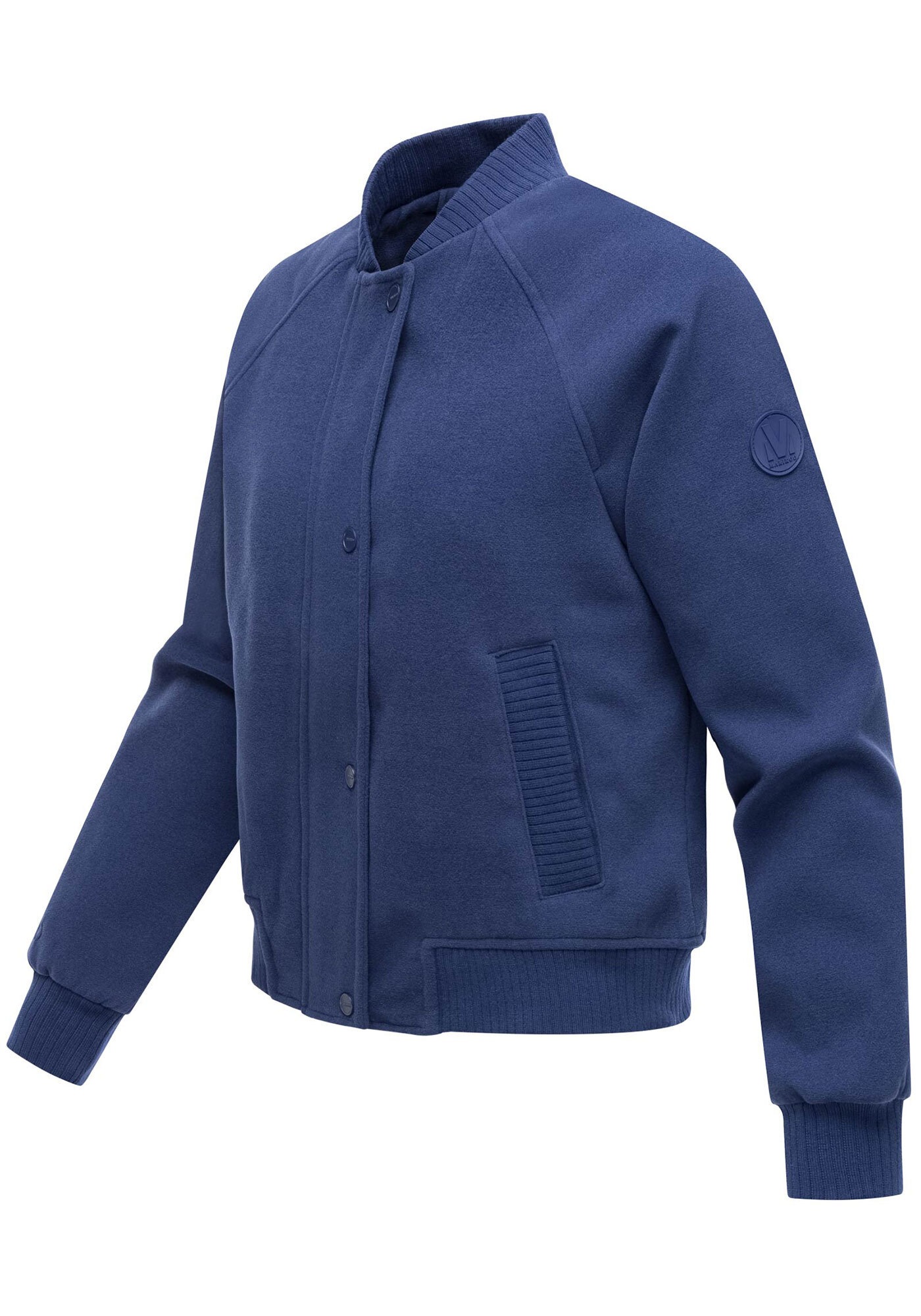 Marikoo Collegejacke »Zunaa«, Modische Jacke im Collegejacken-Stil mit Rippbündchen und Raglanärmeln