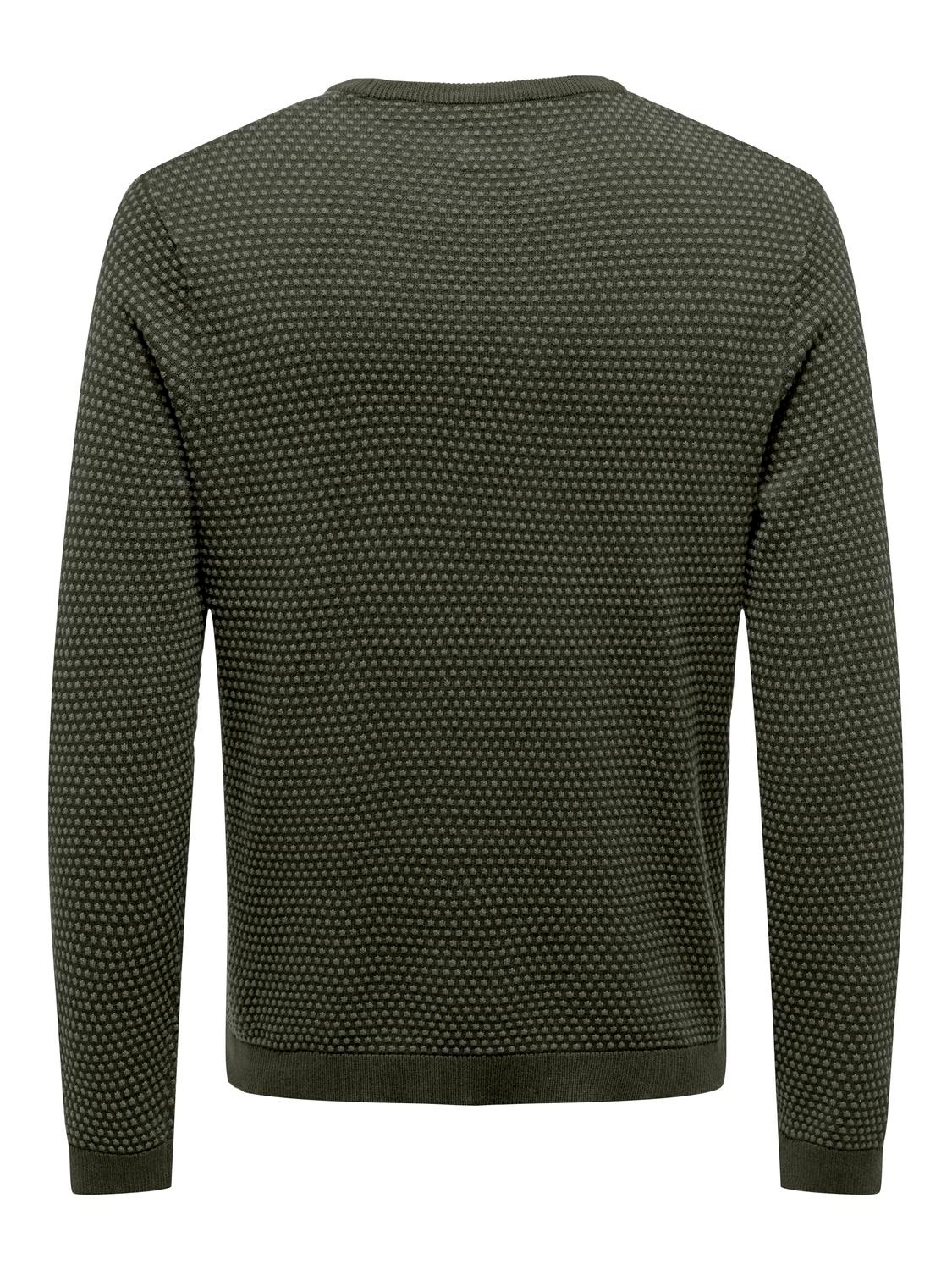 ONLY & SONS Rundhalspullover »ONSTAPA REG 12 STRUC LS CREW KNIT NOOS«