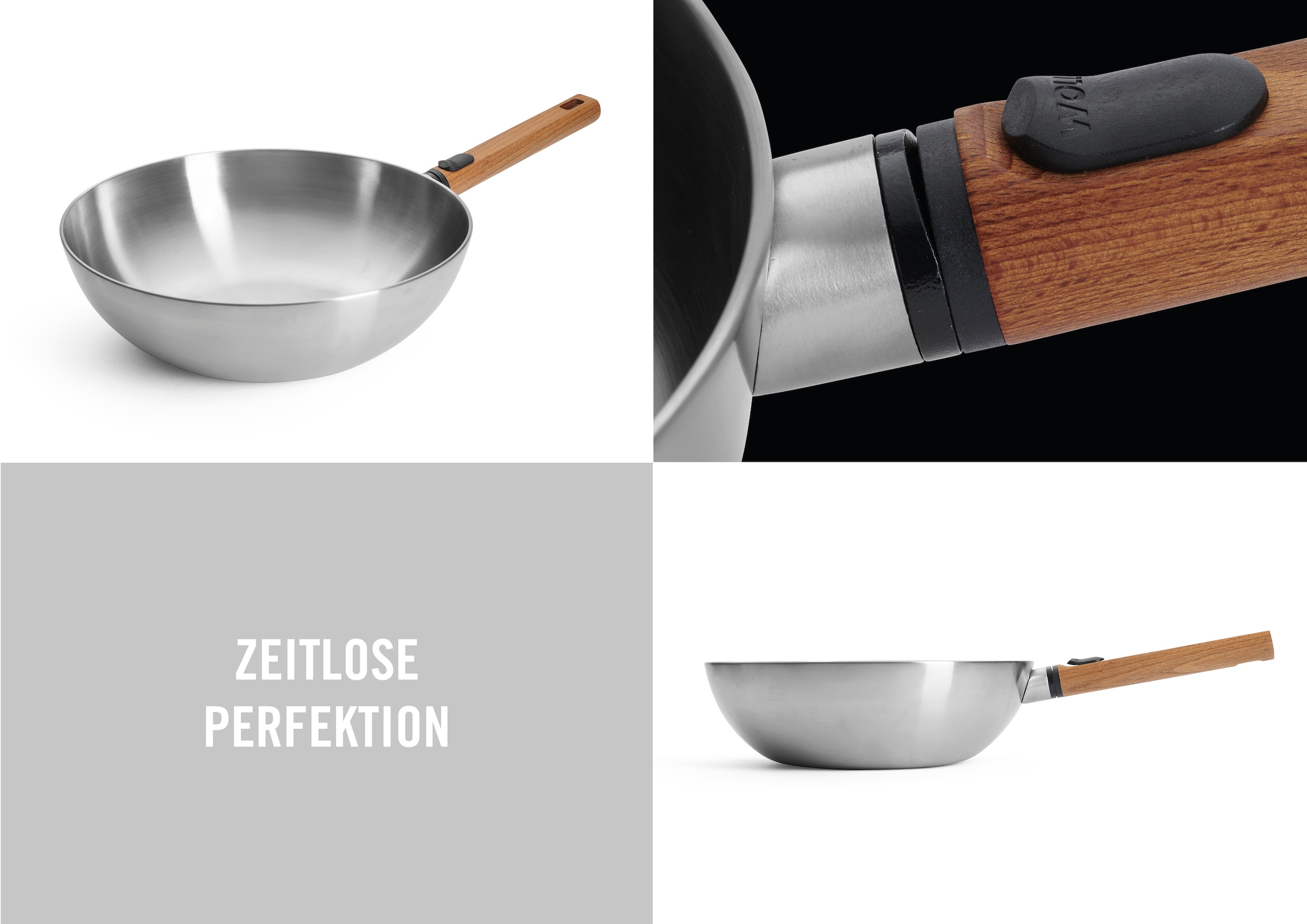 WOLL Wok »Logic Steel« Edelstahl 18/10 1 Stk. tlg. 5-Schicht-Aufbau