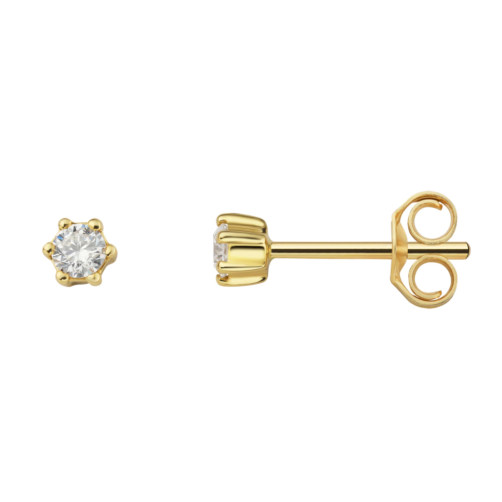 ONE ELEMENT Paar Ohrhänger »0.15 ct Diamant Brillant Ohrringe Ohrstecker aus 585 Gelbgold«, Damen Gold Schmuck