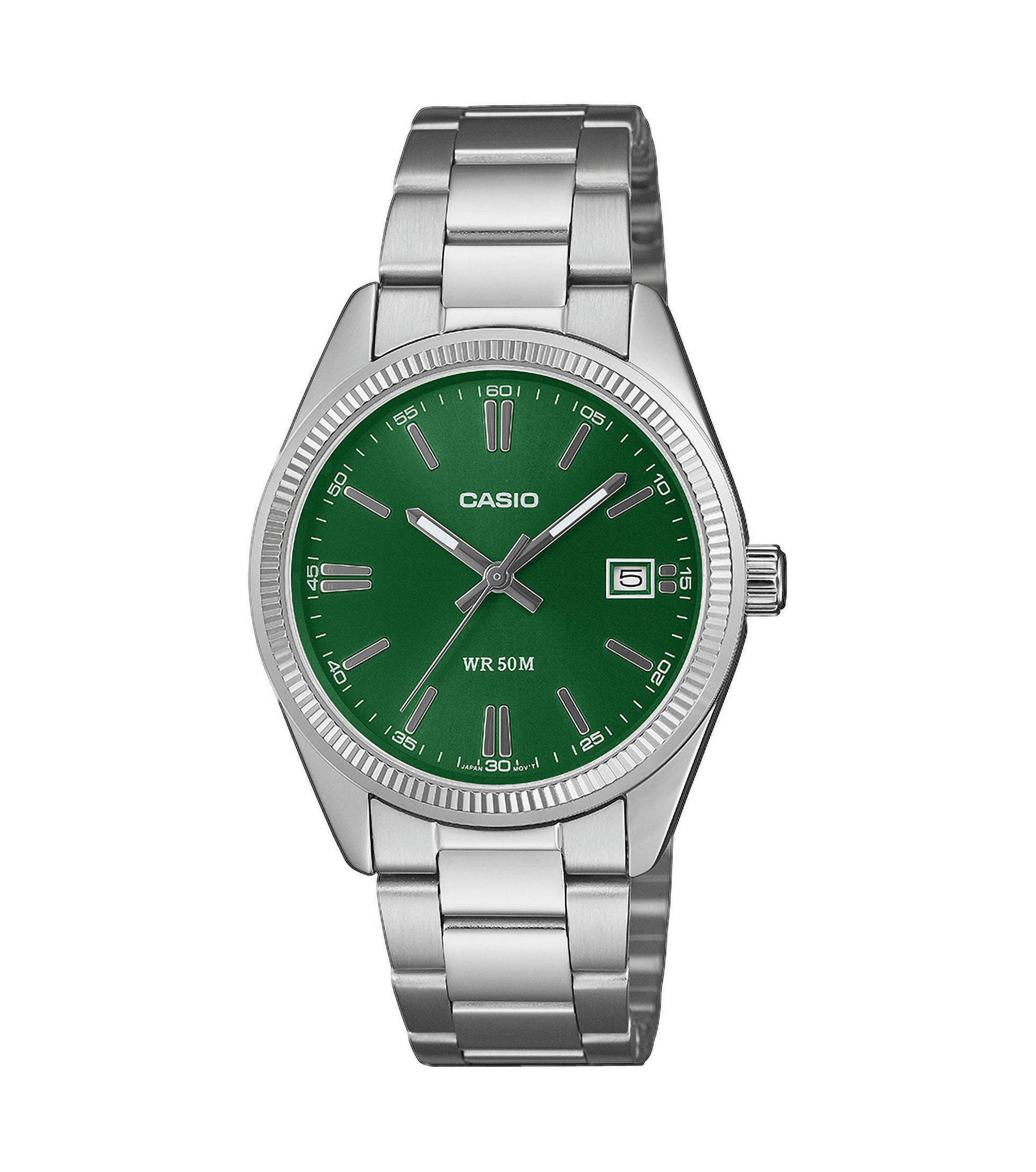 CASIO TIMELESS COLLECTION Quarzuhr Armbanduhr, Damenuhr, Herrenuhr, Edelstahlarmband, analog, Tag