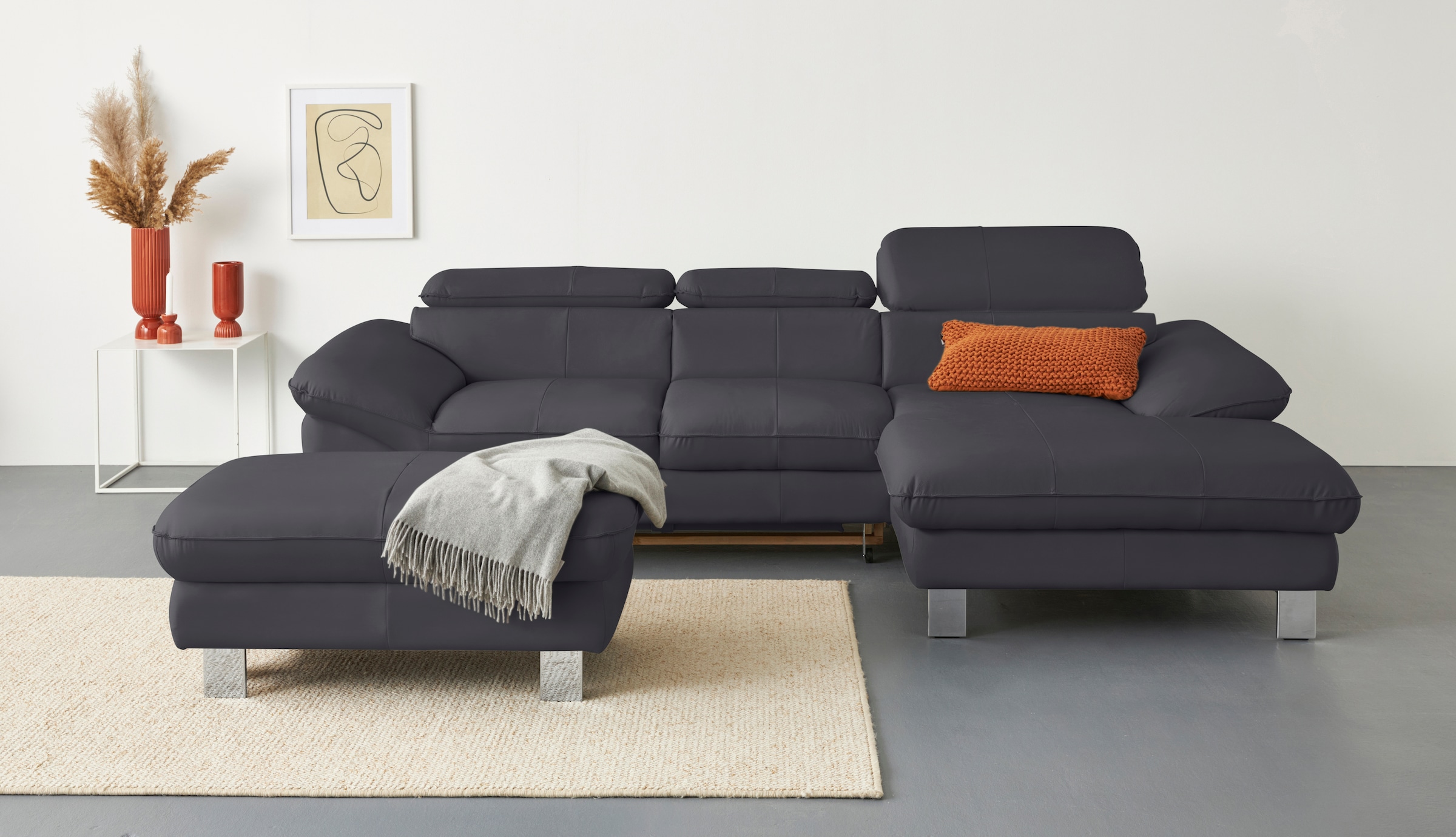 COTTA Ecksofa Driver, mit Kopfteilverstellung, wahlweise mit Bettfunktion