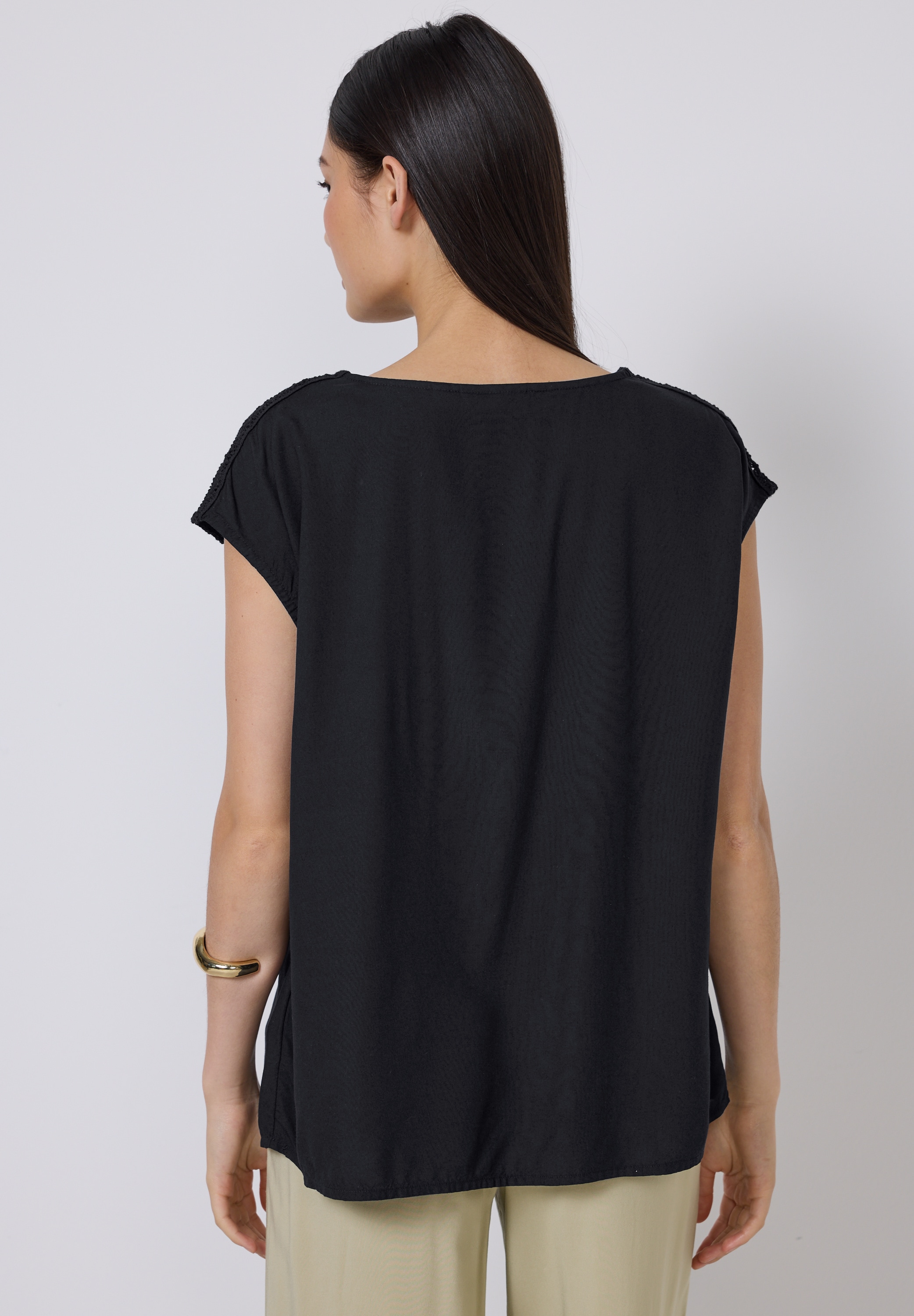 STREET ONE STUDIO Shirtbluse, mit V-Ausschnitt