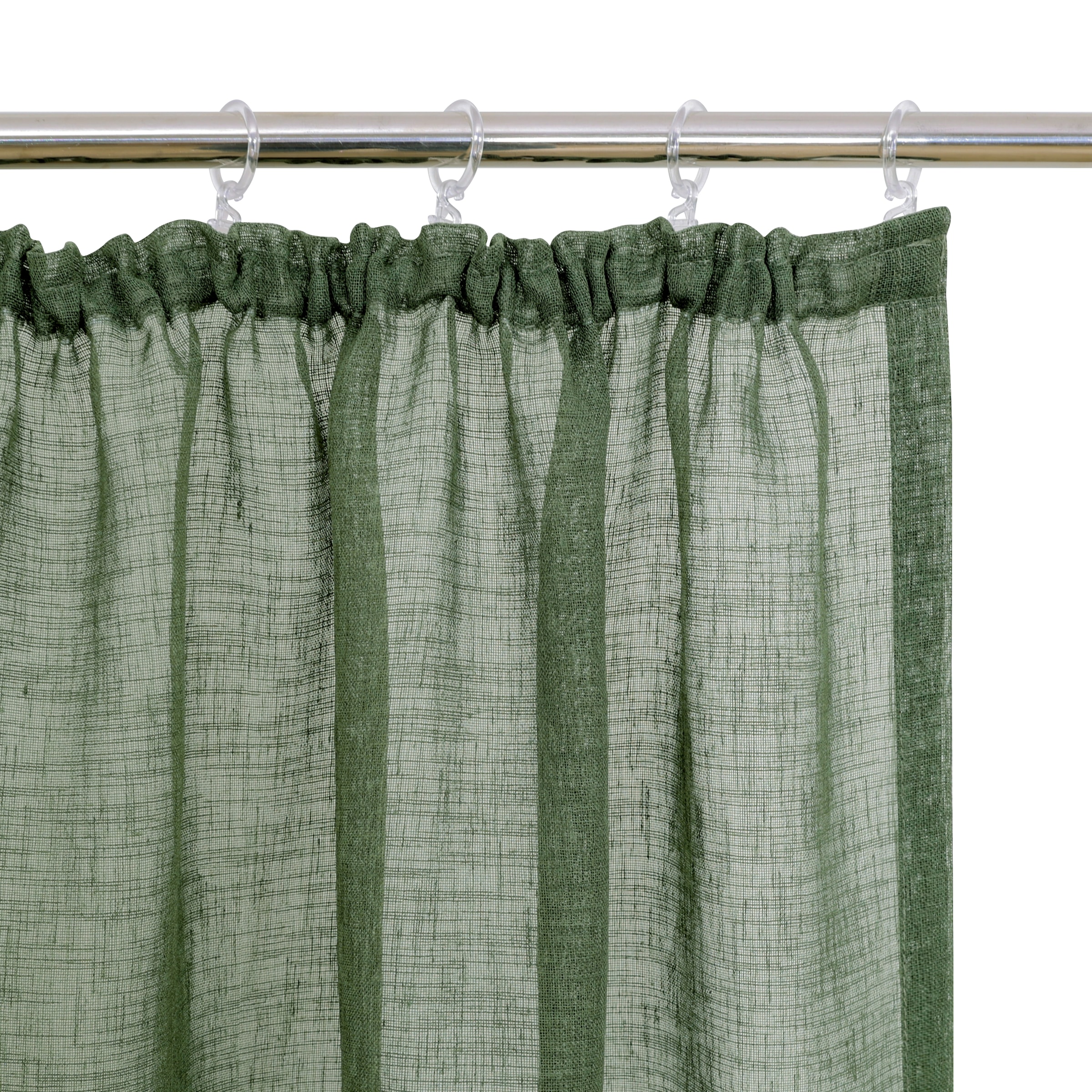 OTTO home Gardine »Fiete, 1 Stück, Leinen Optik, halbtransparent, Kräuselband« Kräuselband 1 Stk. tlg. Leinen Optik, Sichtschutz, halbtransparent, einfarbig, Leinenoptik