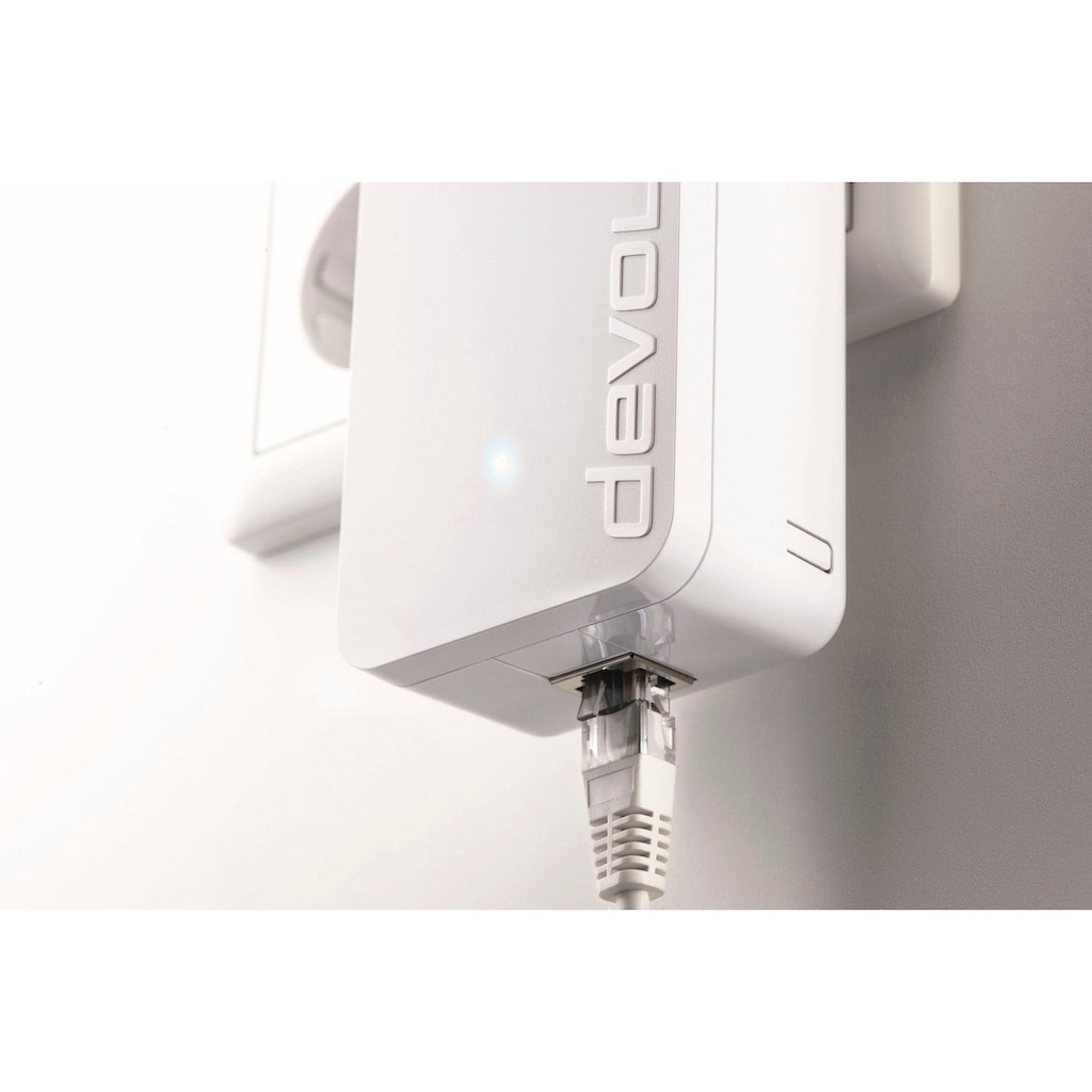 DEVOLO Smart-Stecker »dLAN 1200+ (1200Mbit, 1xGB LAN, Steckdose, Netzwerk, range+)«, (1 St.)